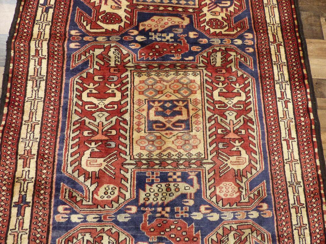 Geometric Meshkin Persian Vintage Runner Rug Handmade Wool Carpet by Rugistan - product image 8 for Resin Society