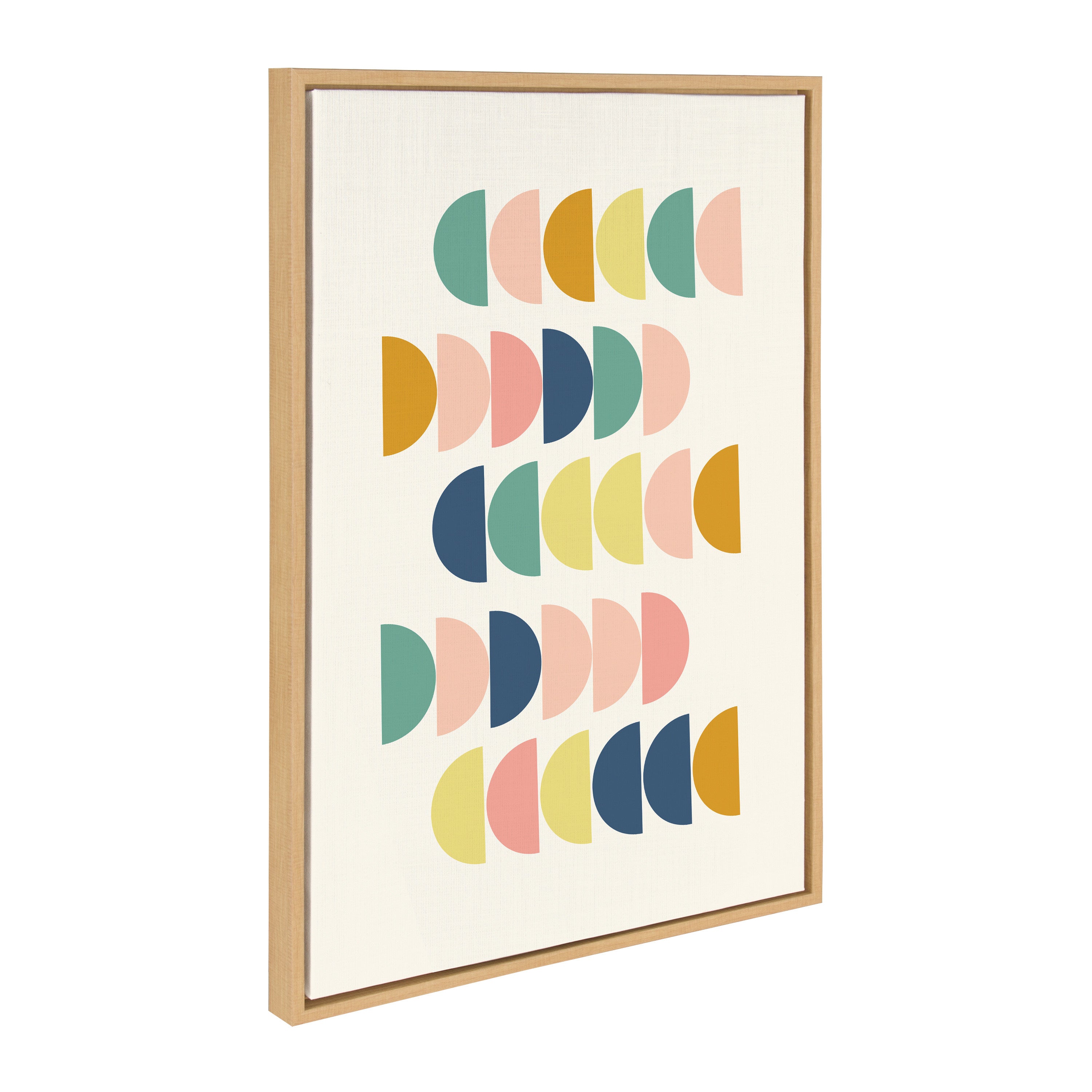Sylvie Simple Shapes in Soft Colors Framed Canvas by kateandlaurel - product image 7 for Resin Society