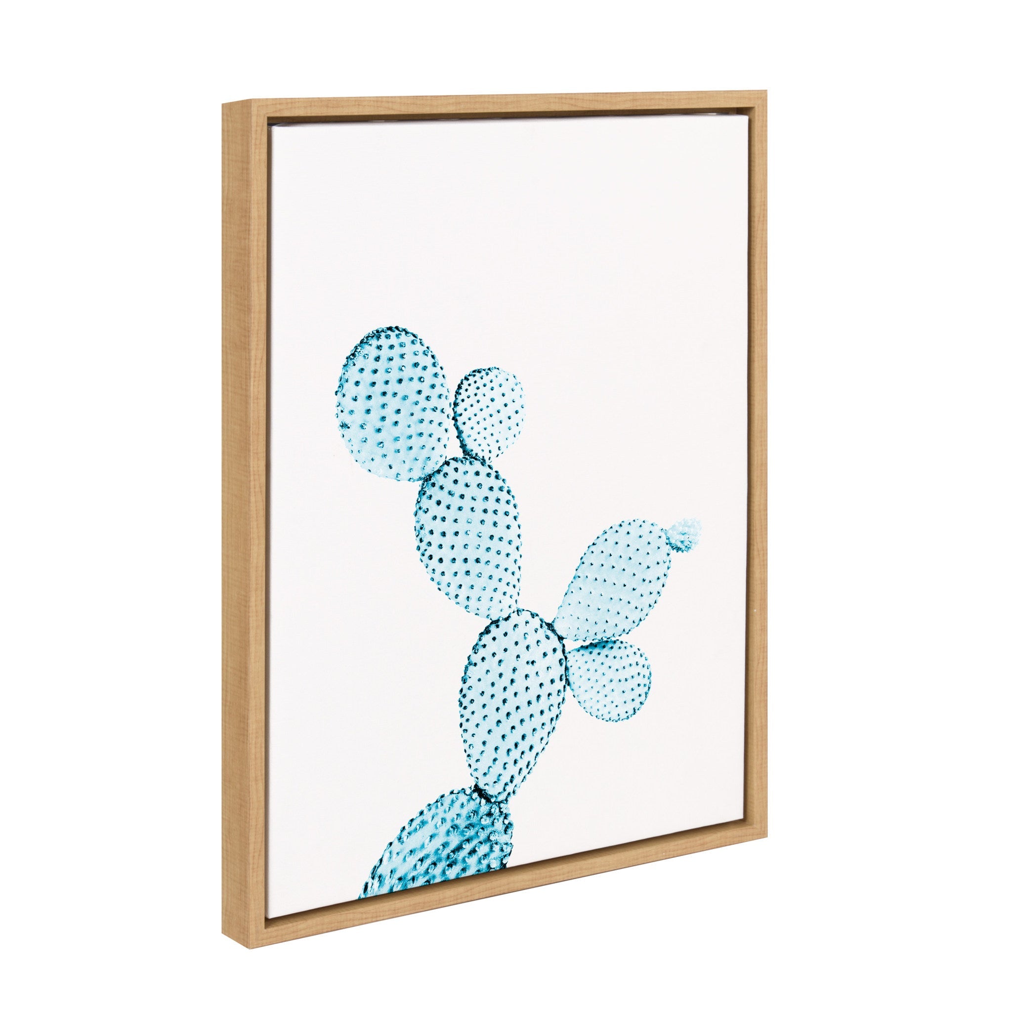 Sylvie Blue Cactus Framed Canvas by Simon Te Tai by kateandlaurel - product image 2 for Resin Society