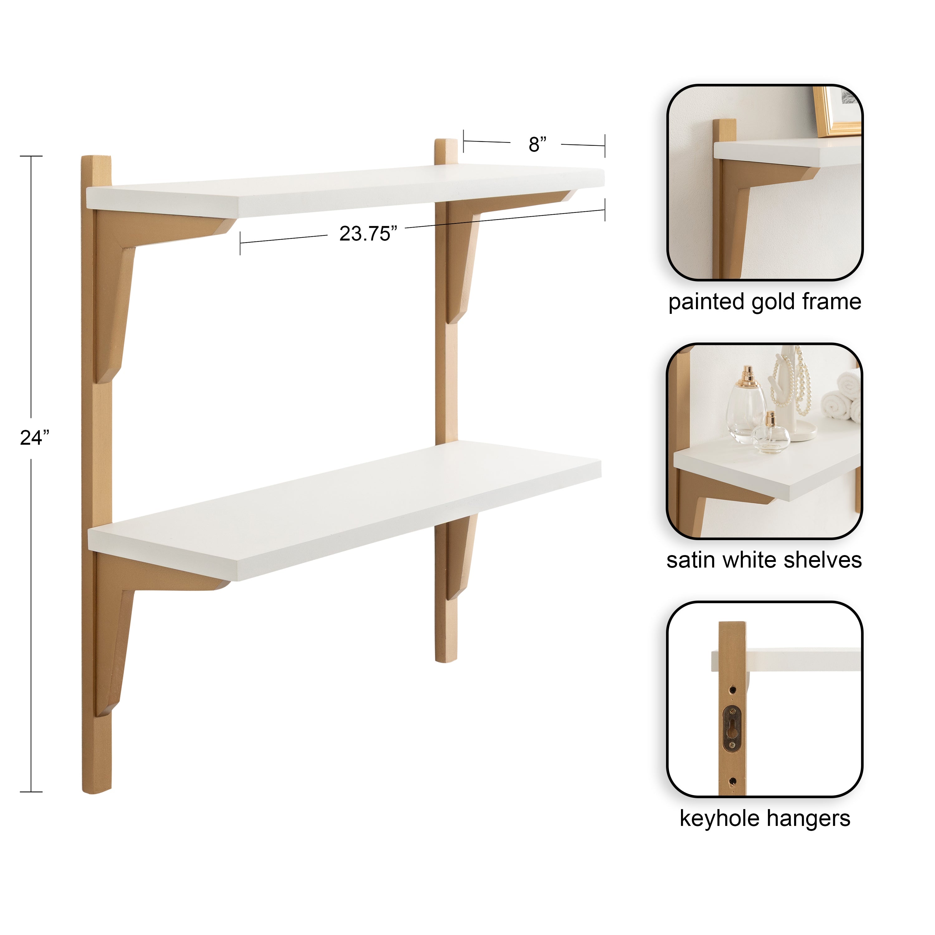 Meridien Wood Wall Shelf by kateandlaurel - product image 2 for Resin Society