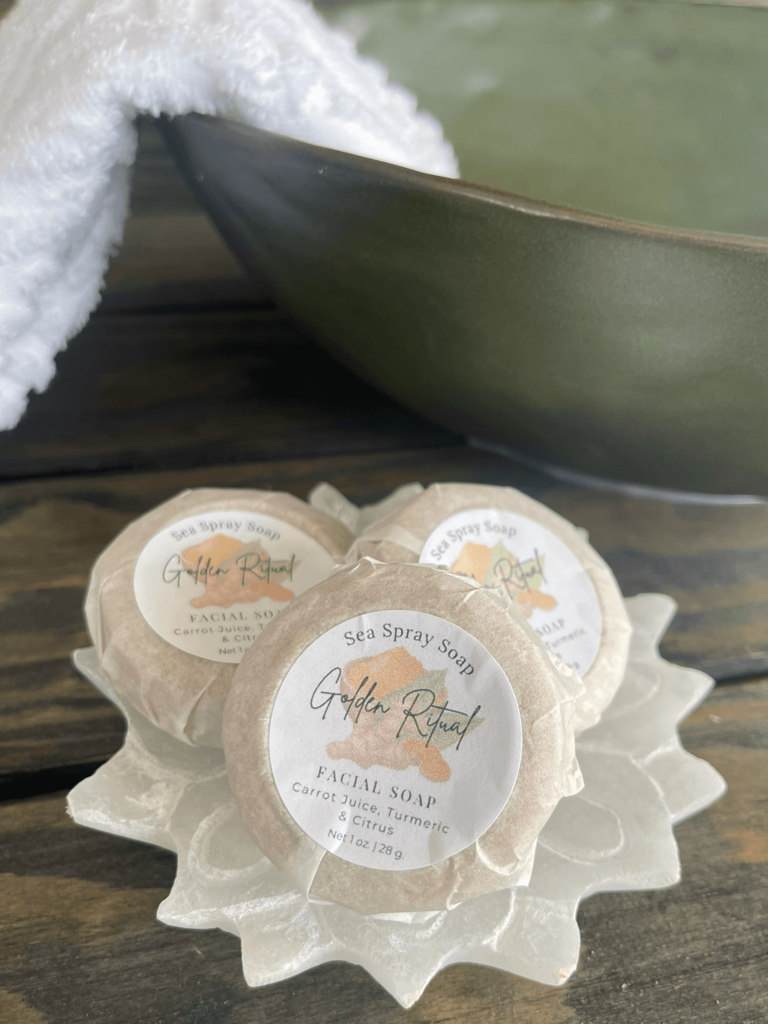 Golden Ritual Turmeric Infused Facial Soap by Sea Spray Soap - product image 5 for Resin Society