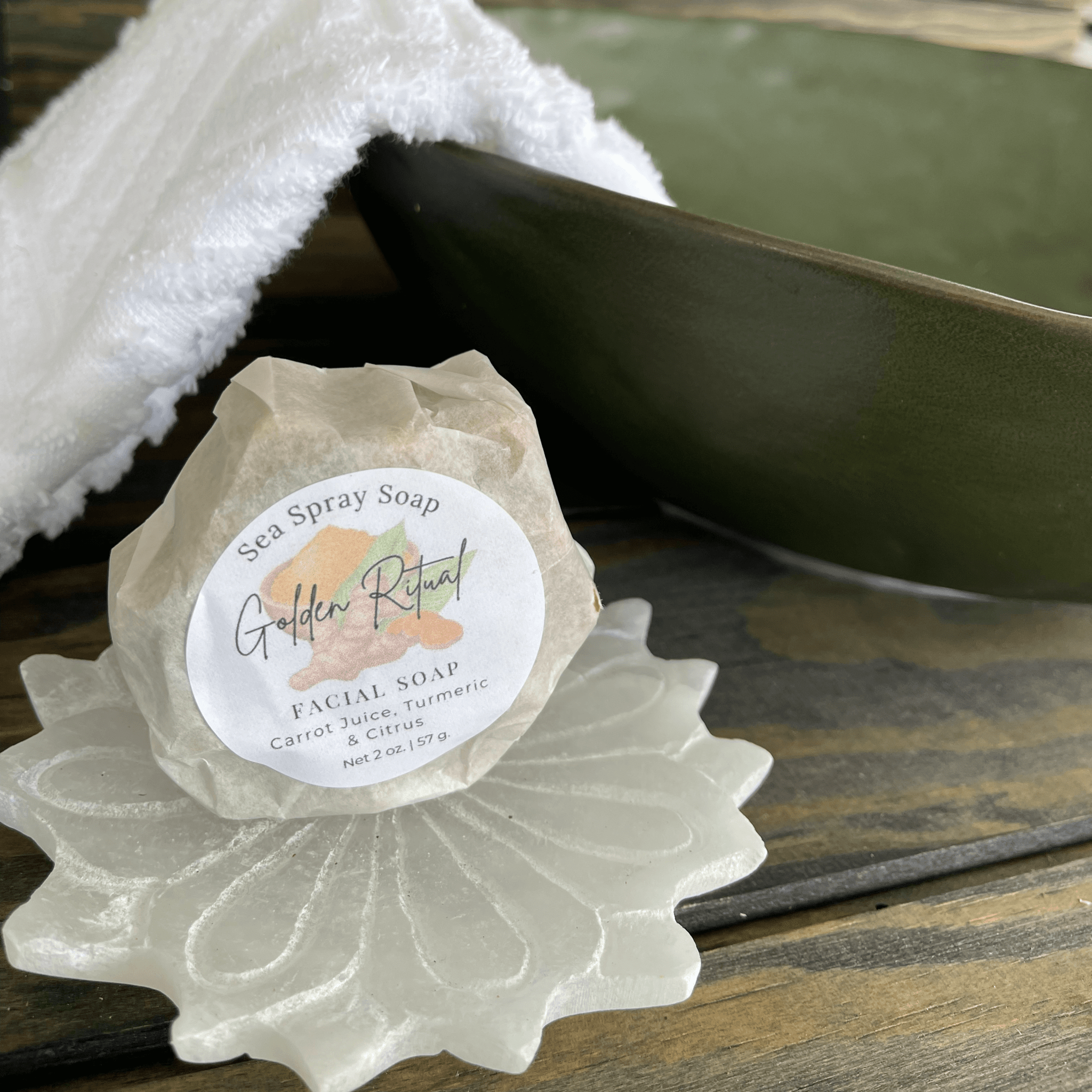 Golden Ritual Turmeric Infused Facial Soap by Sea Spray Soap - product image 14 for Resin Society
