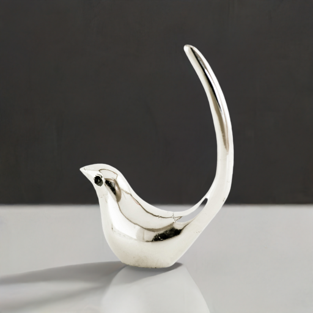 Silver Bird Ring Holder Jewelry Organizer by Vibhsa