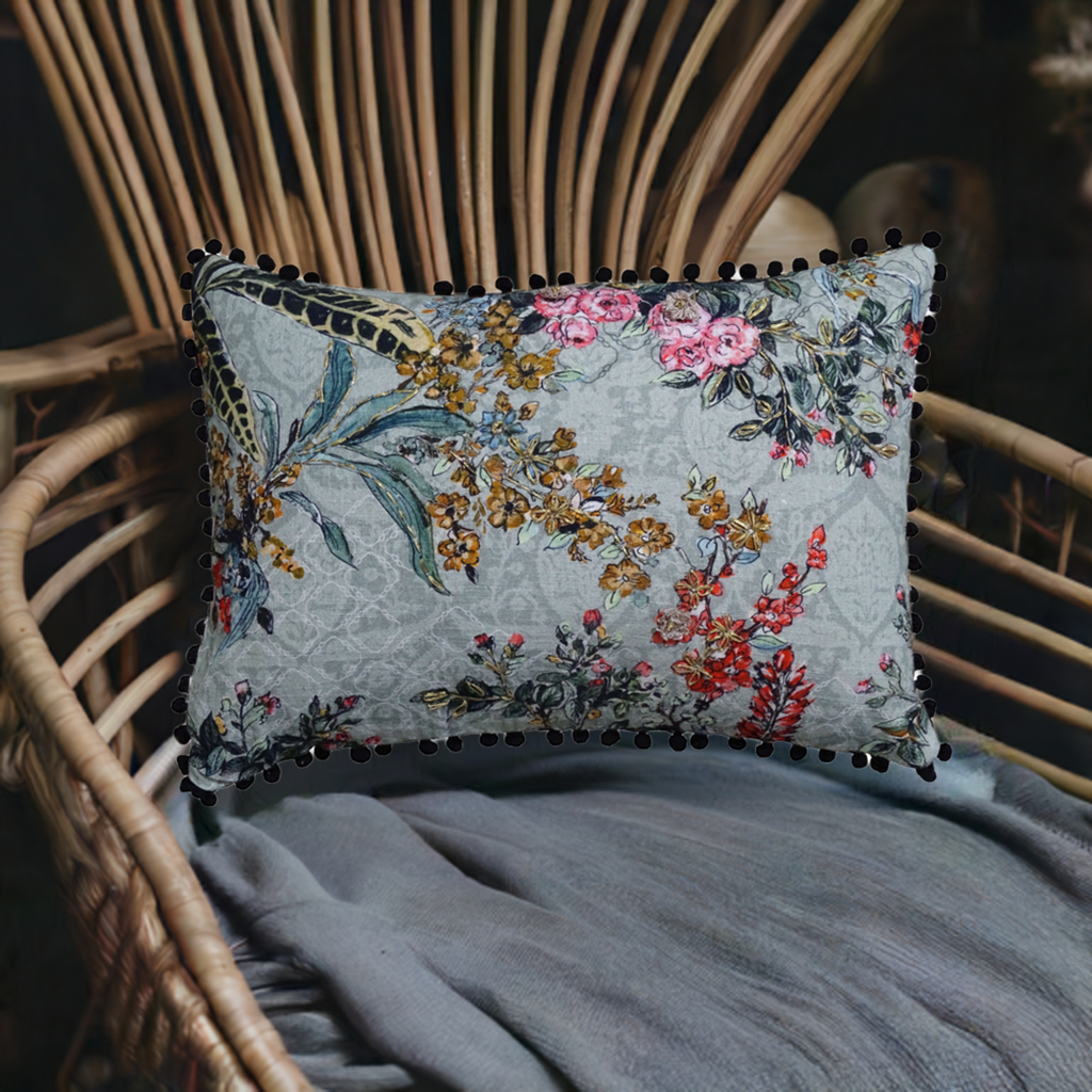 Hand Illustrated 14"X20" Decorative Pillow