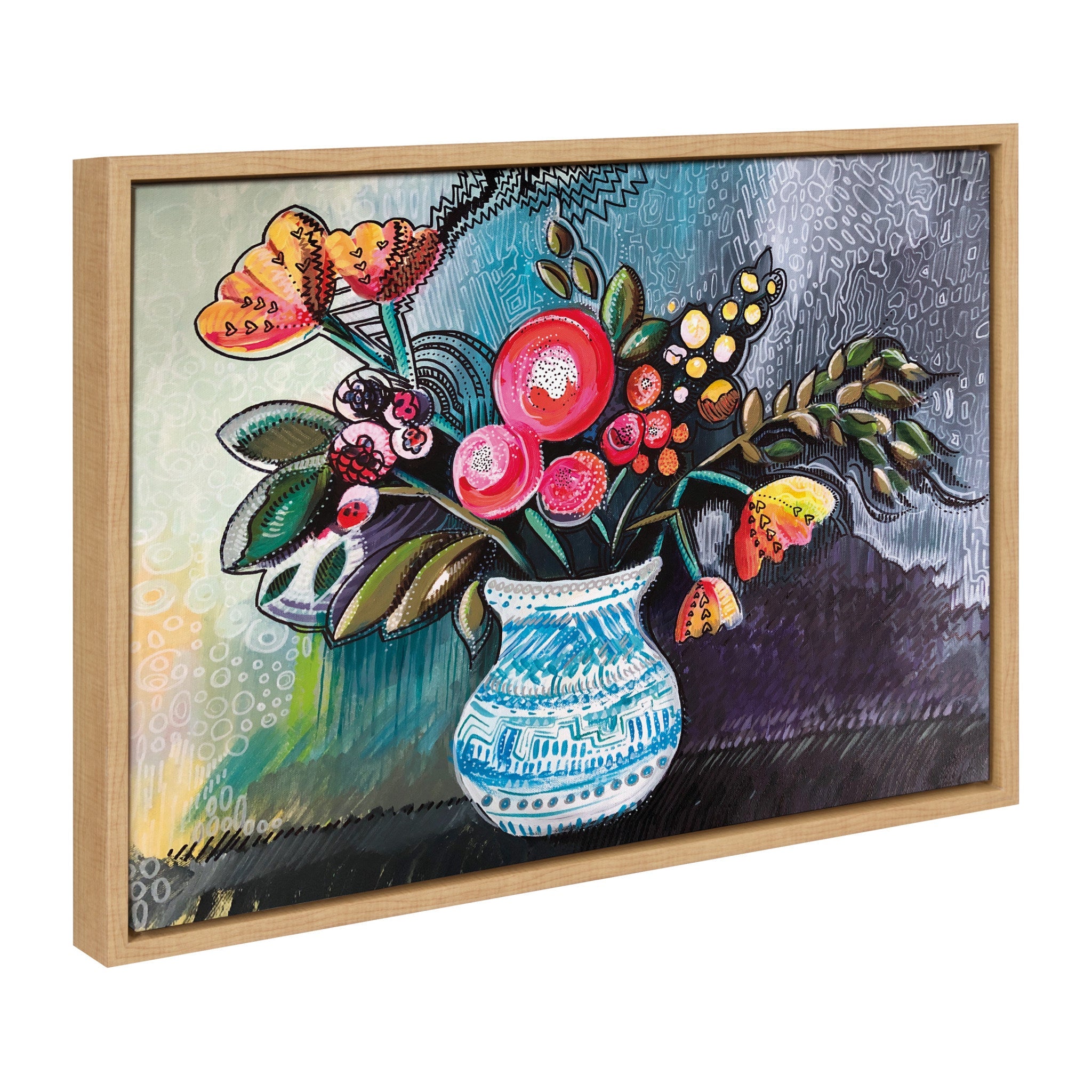 Sylvie Whimsy Still Life Framed Canvas by kateandlaurel - product image 2 for Resin Society