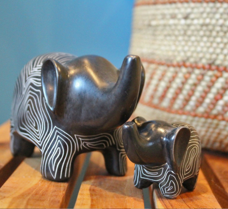 Graphic Gray Elephant - Soapstone by Mbare Ltd - product image 2 for Resin Society