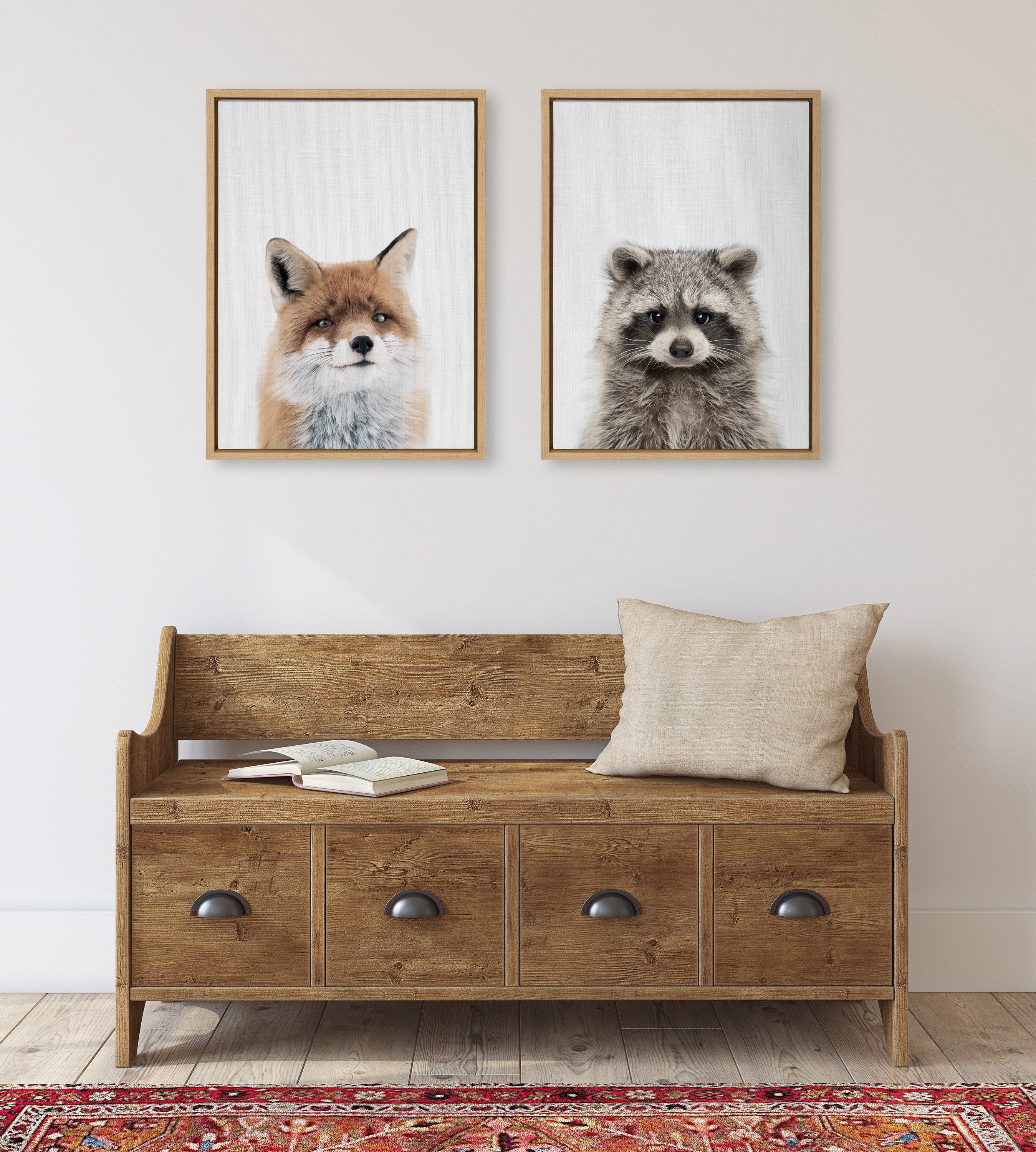 Sylvie Fox Color Framed Canvas by kateandlaurel - product image 5 for Resin Society