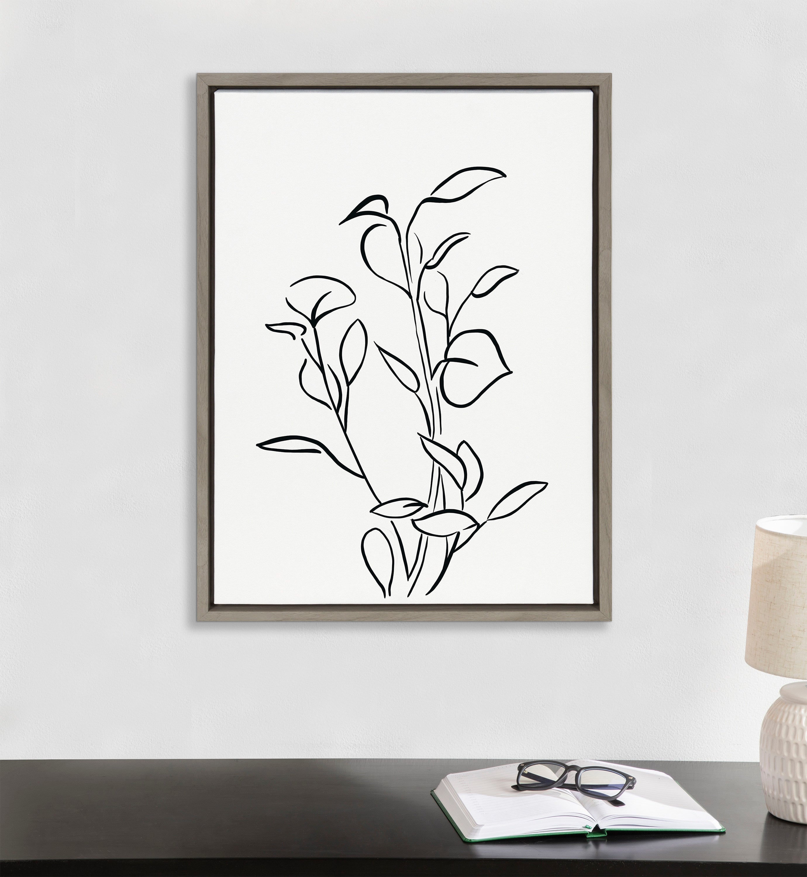 Sylvie Botanical Sketch Print No 2 Framed Canvas