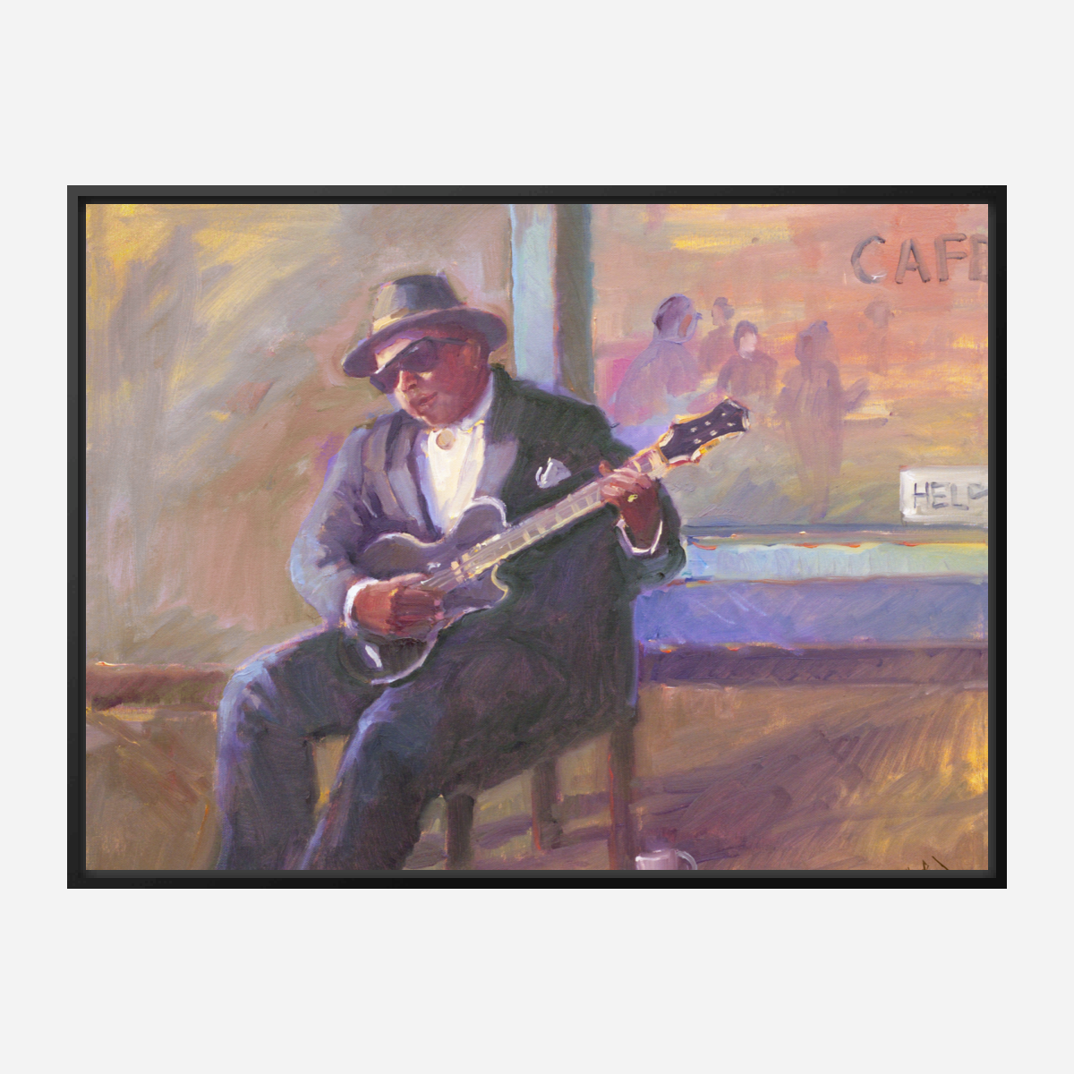 Guitar Player Artist Enhanced Canvas Print by John Beard Collection - product image 5 for Resin Society