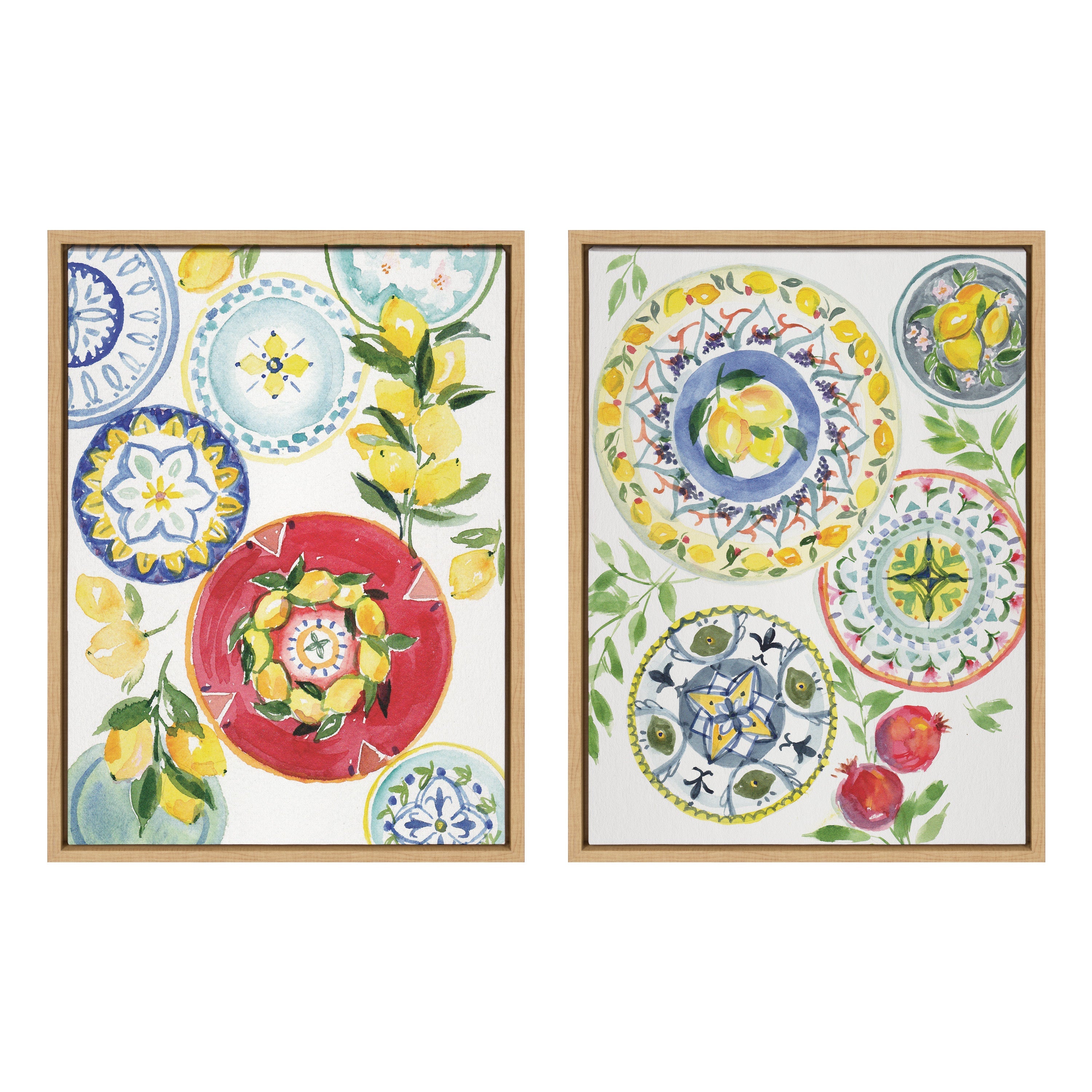 Sylvie Positano Inspired Framed Canvas Set by kateandlaurel - product image 11 for Resin Society