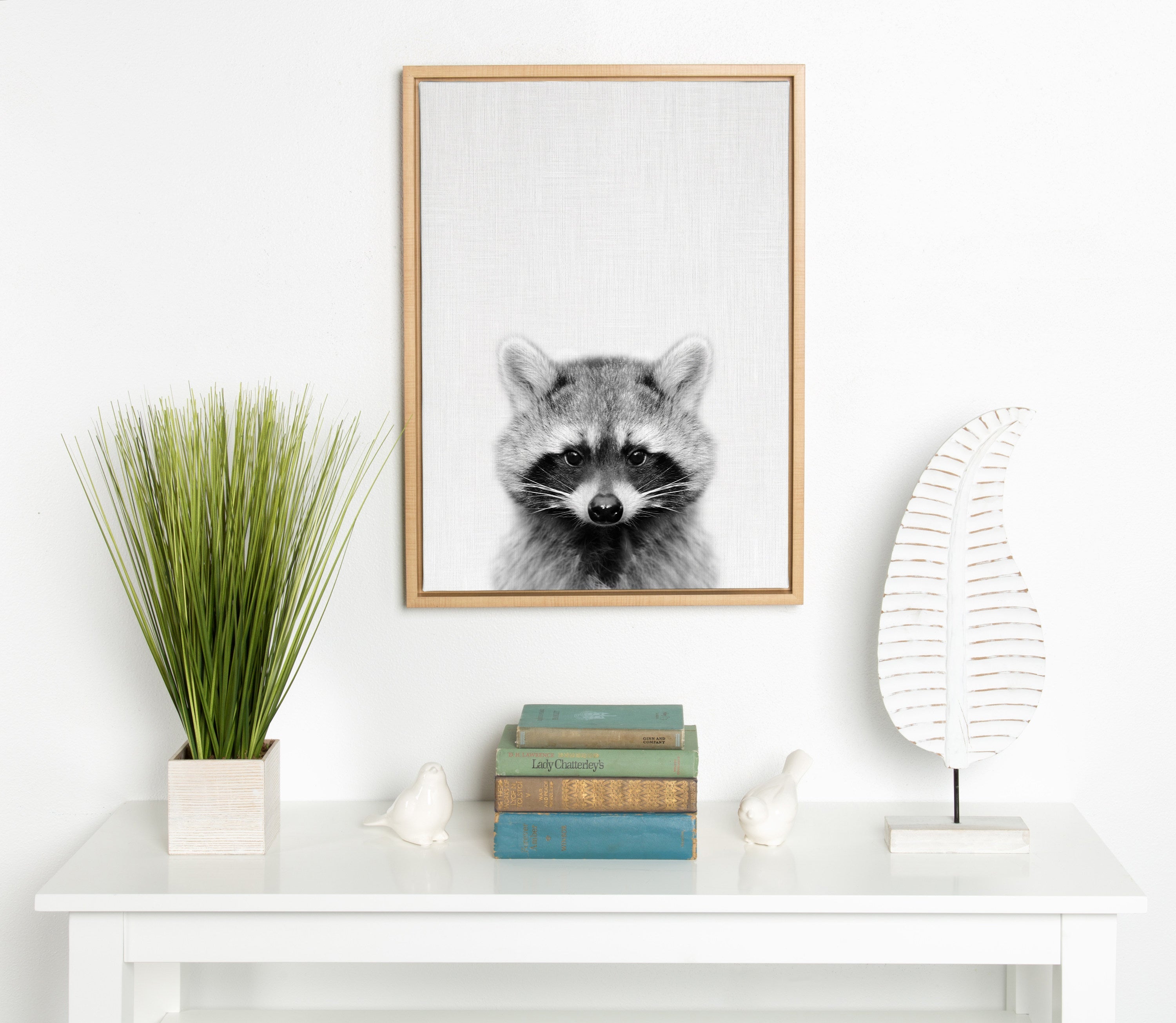 Sylvie Raccoon Framed Canvas by Simon Te Tai by kateandlaurel - product image 15 for Resin Society