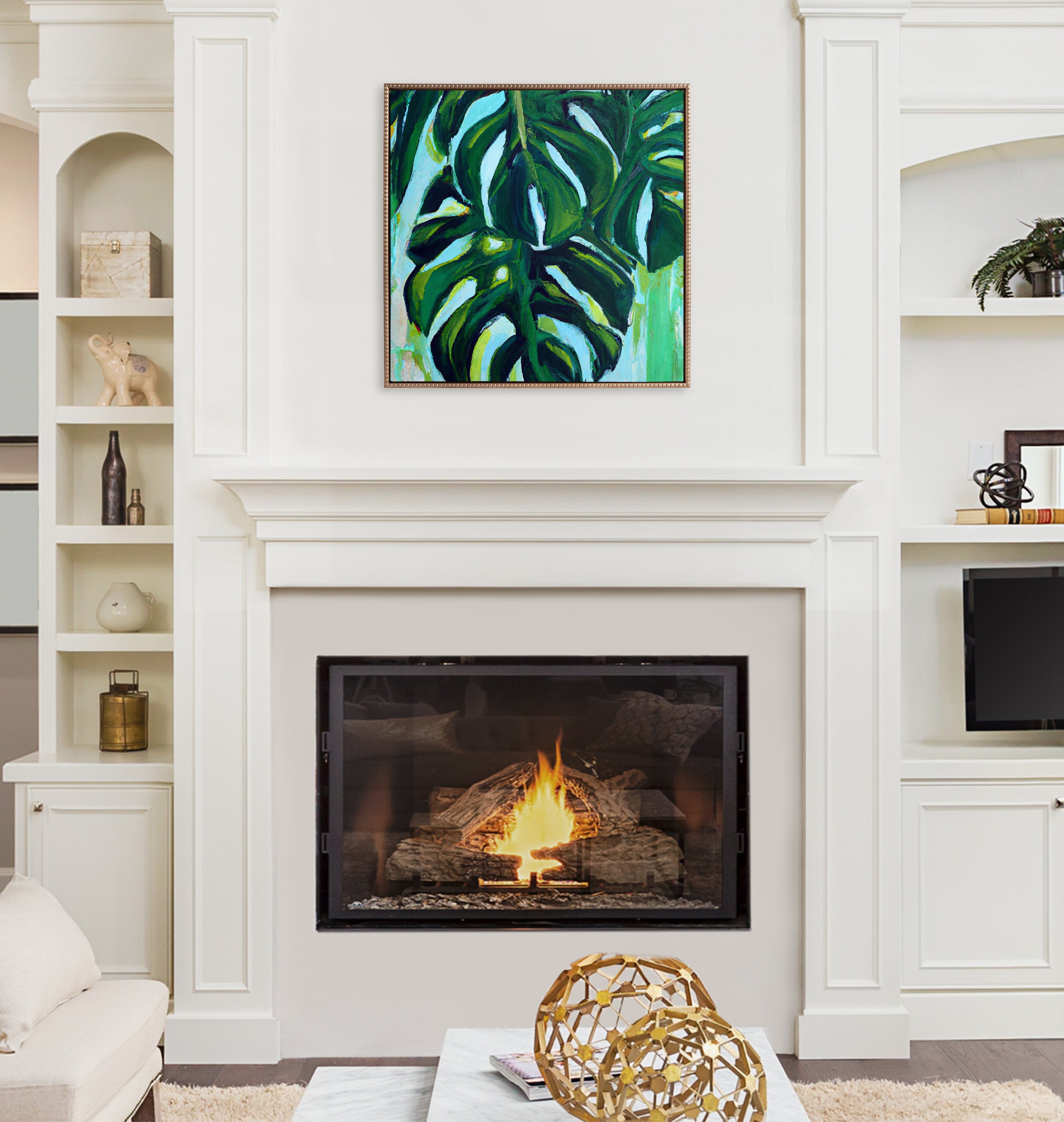 Sylvie Blank Framed Canvas 30x30