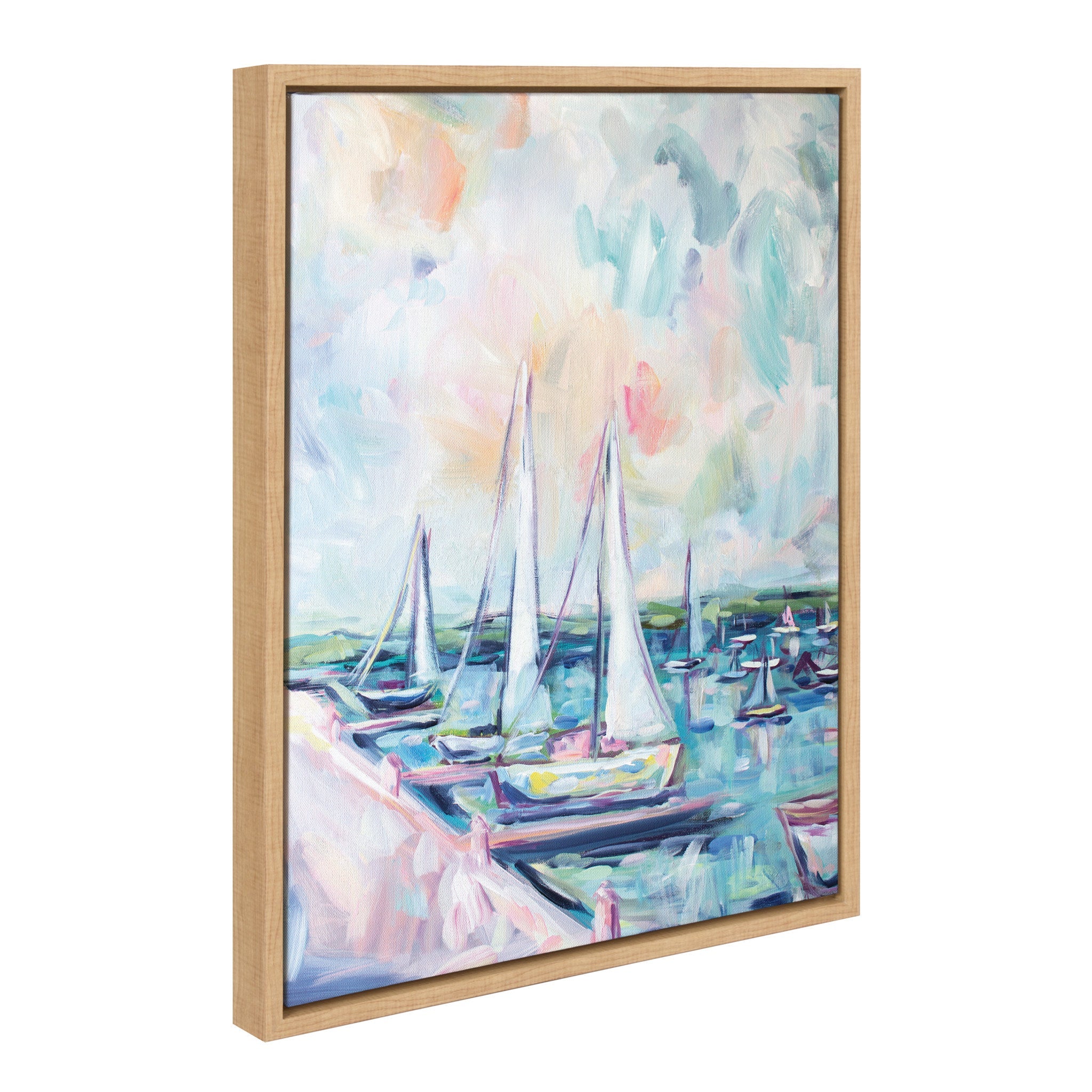 Sylvie Fish Creek Harbor Framed Canvas by Rachel Christopoulos by kateandlaurel - product image 2 for Resin Society