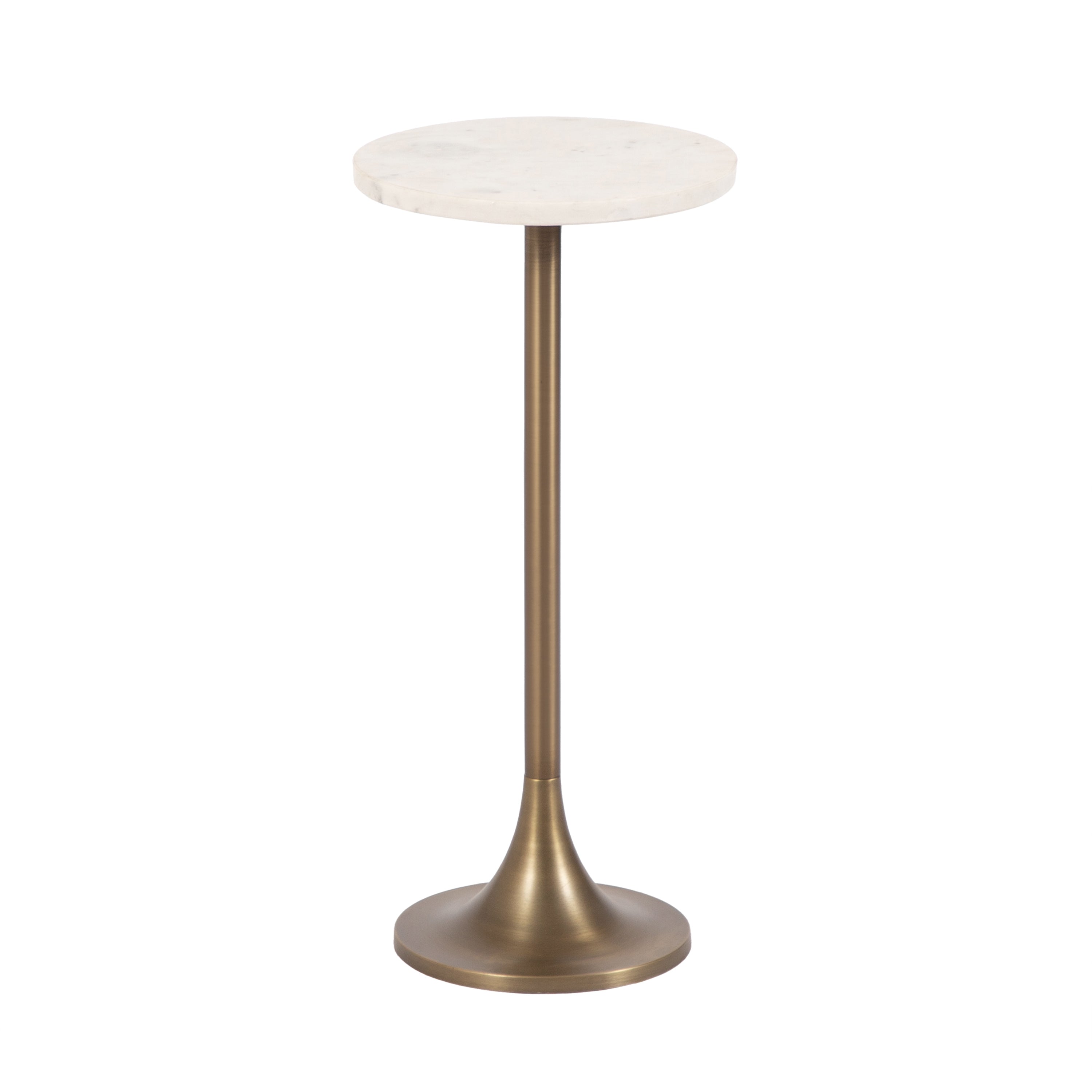 Baronet Round Marble and Metal Table