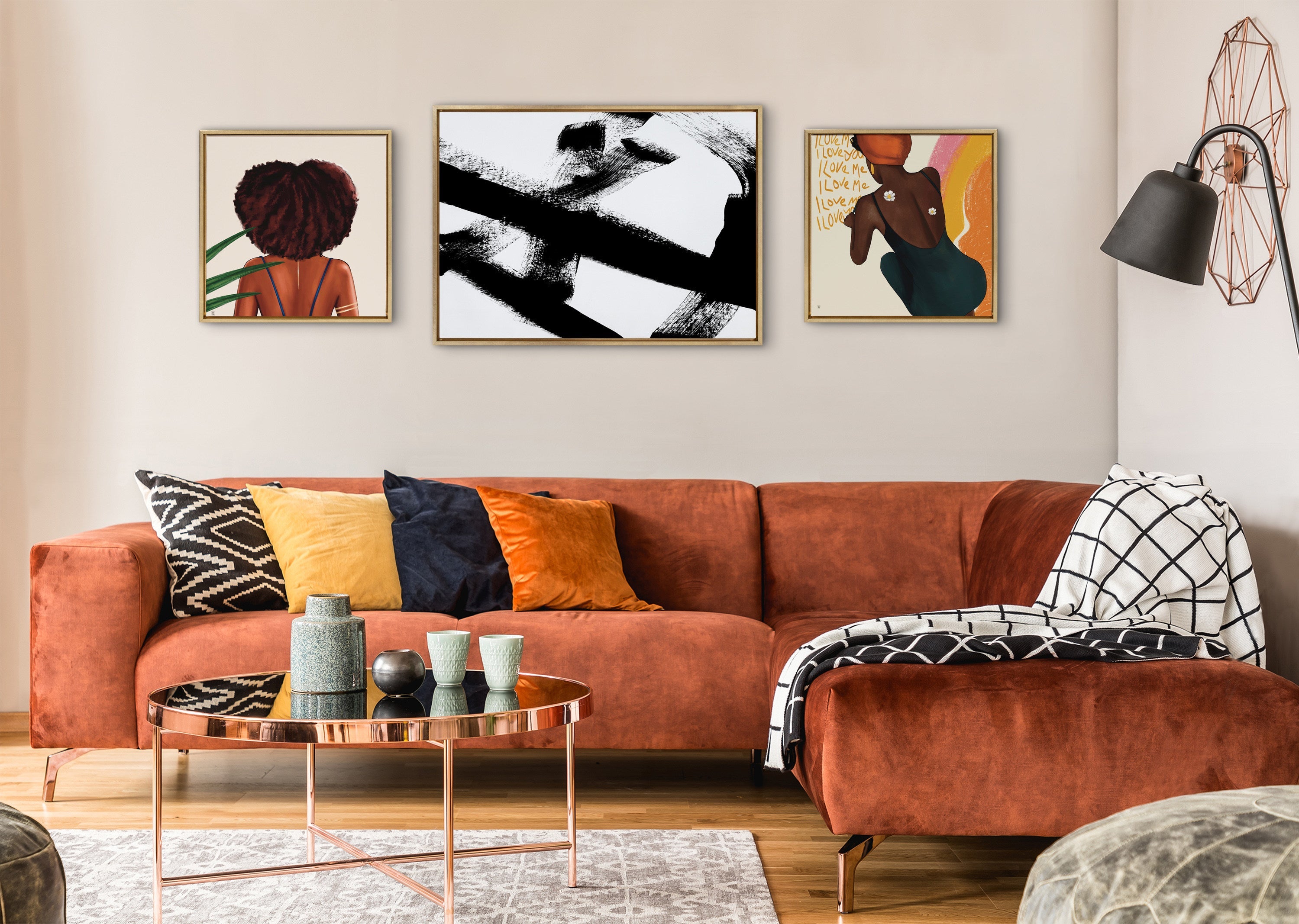 Sylvie Gesture I BW Framed Canvas by kateandlaurel - product image 11 for Resin Society