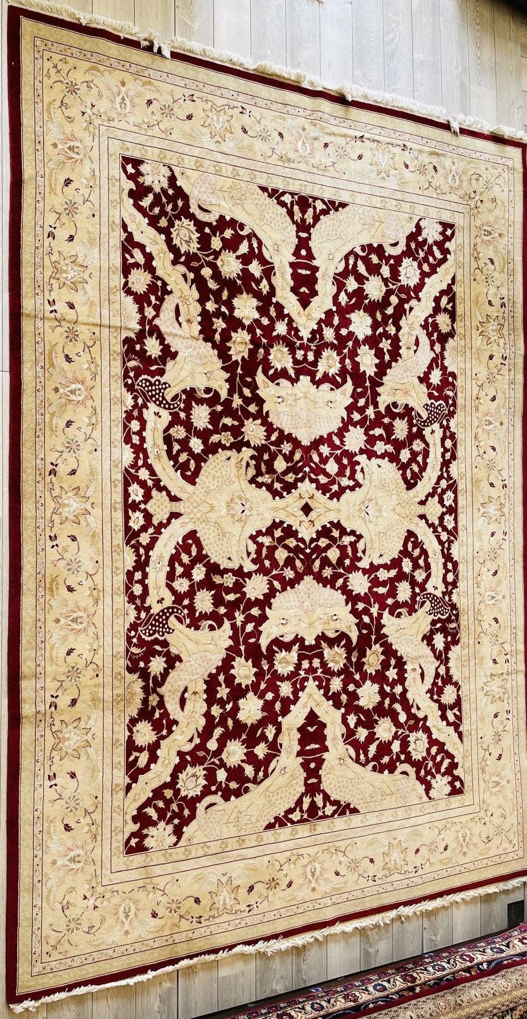 Hand-Knotted Pak-Ziegler Wool Rug – 8'7" x 11'7" – Traditional Design by Rugistan - product image 6 for Resin Society