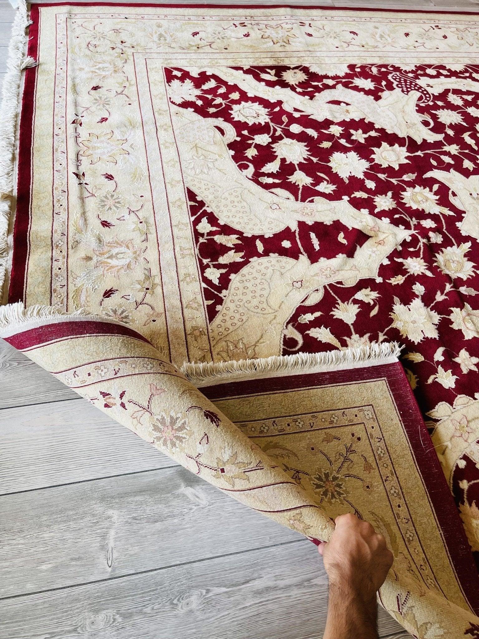 Hand-Knotted Pak-Ziegler Wool Rug – 8'7" x 11'7" – Traditional Design by Rugistan - product image 8 for Resin Society