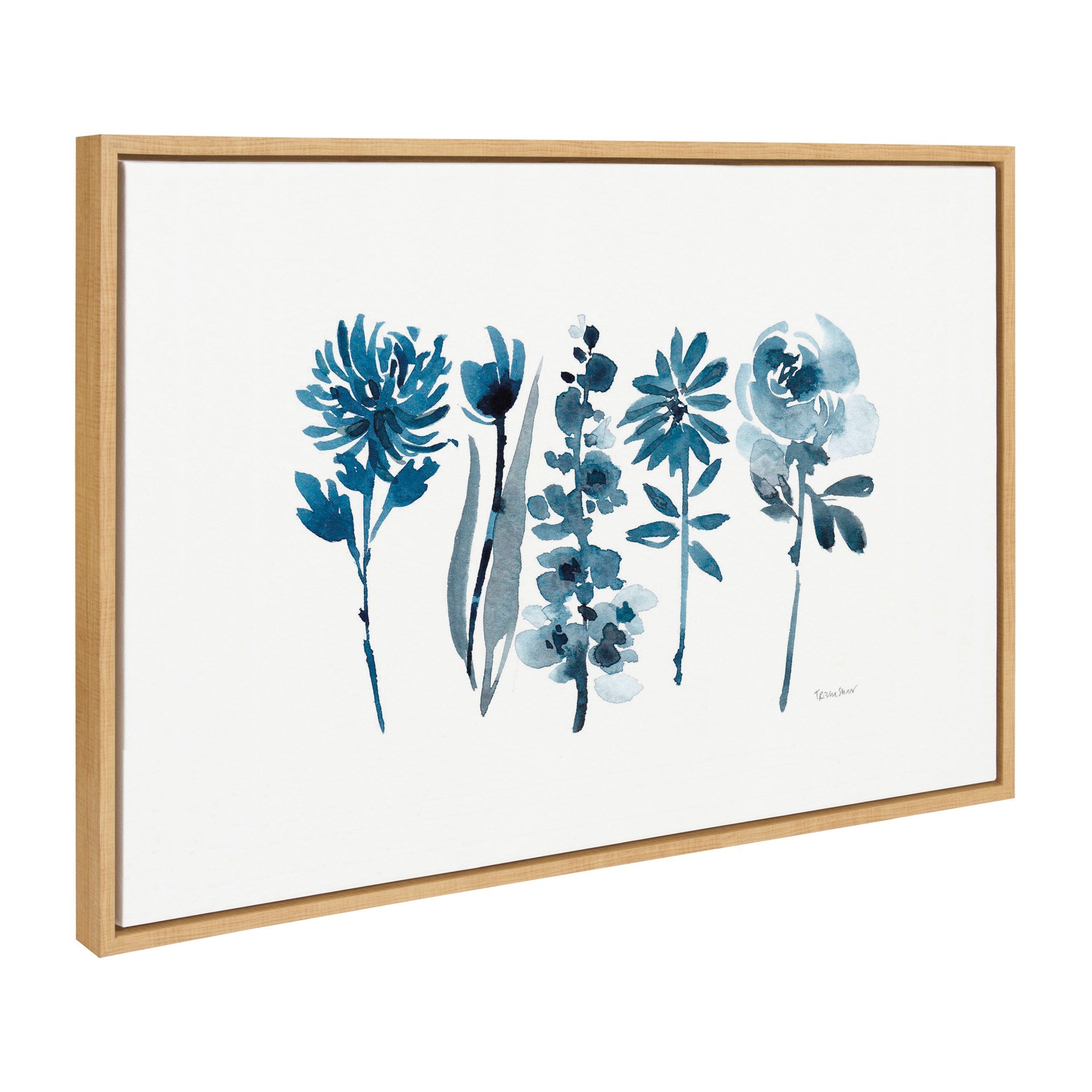 Sylvie Blue Blooms Framed Canvas by kateandlaurel - product image 2 for Resin Society