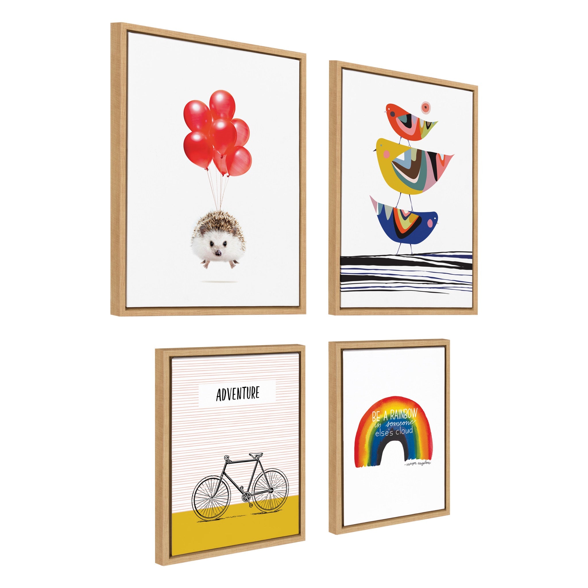 Sylvie Whimsy Modern Framed Canvas Set by kateandlaurel - product image 2 for Resin Society
