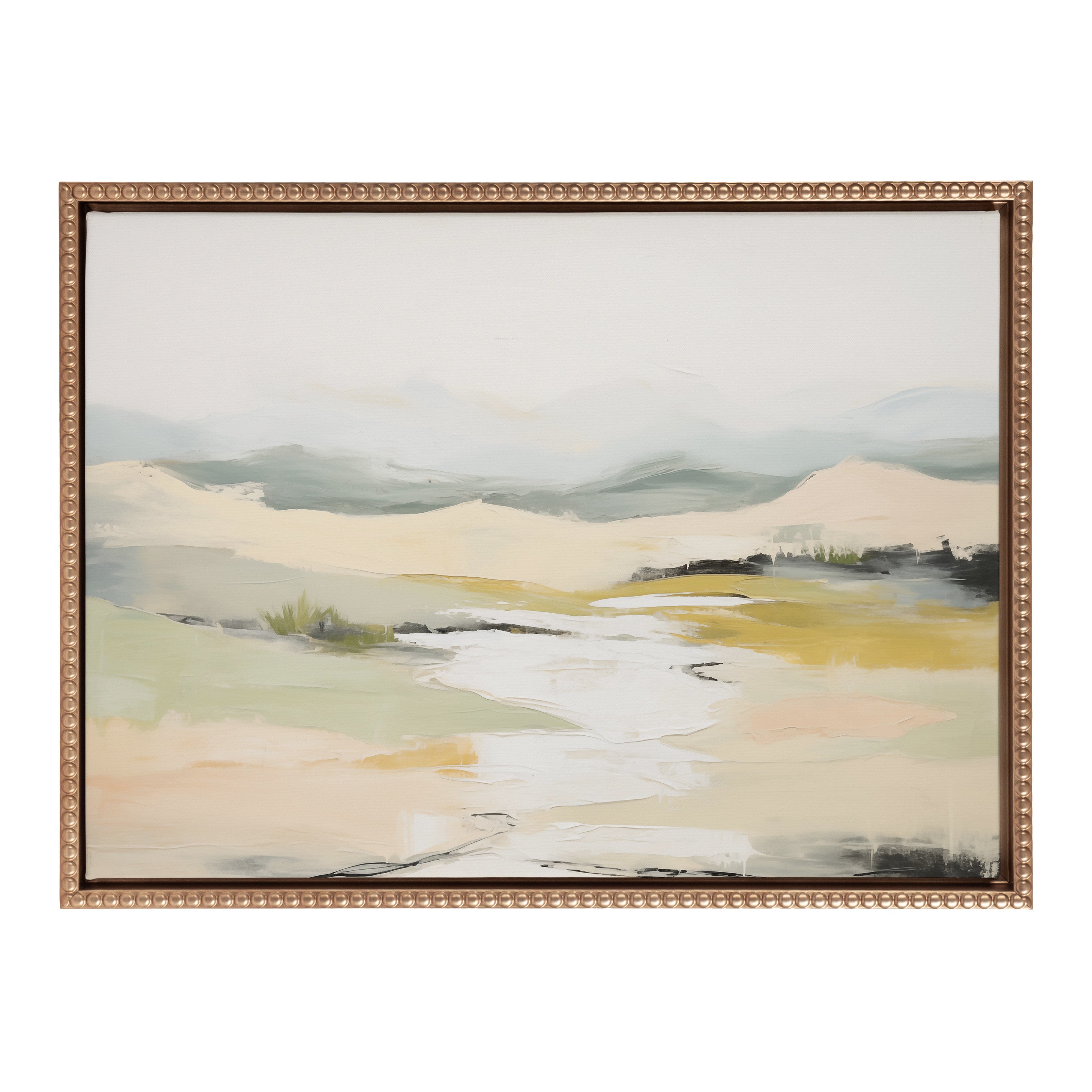 Sylvie Beaded Tranquil Landscape I Framed Canvas by Amy Lighthall