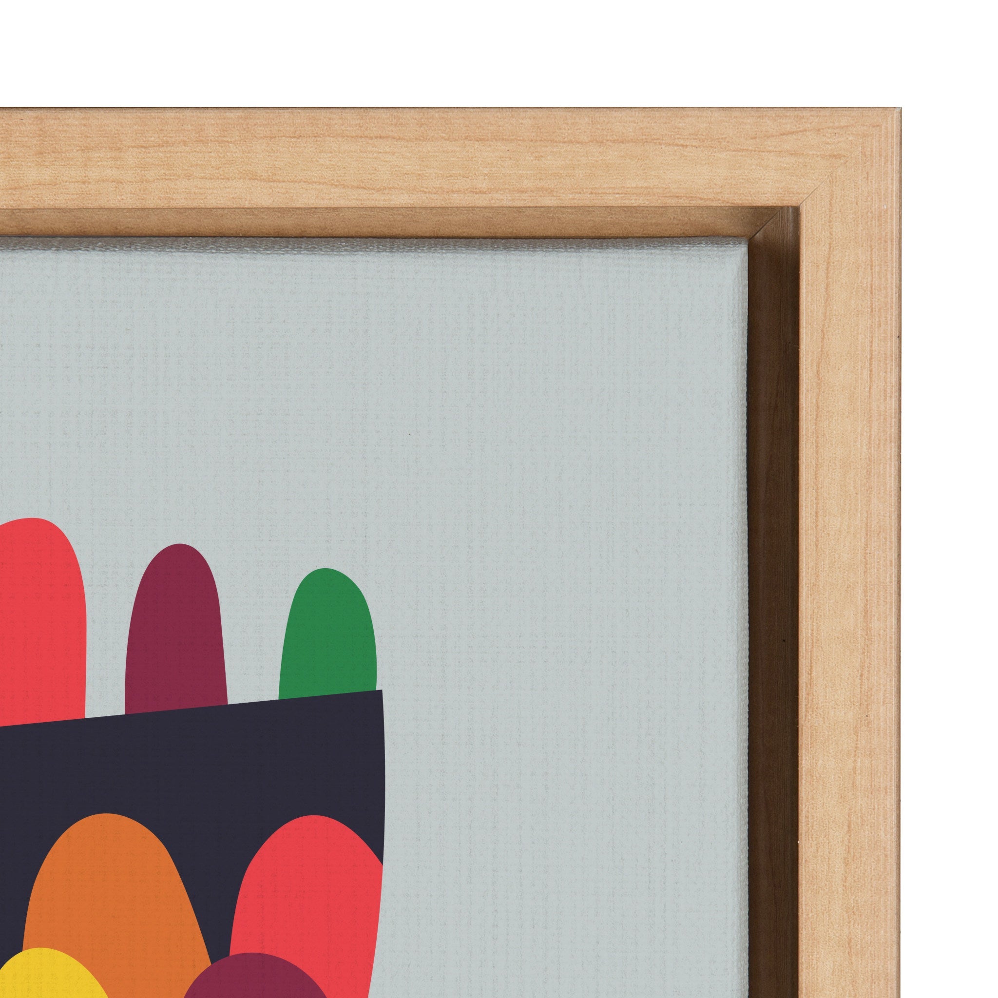 Sylvie Mid Century Modern Wildflower Framed Canvas by kateandlaurel - product image 3 for Resin Society