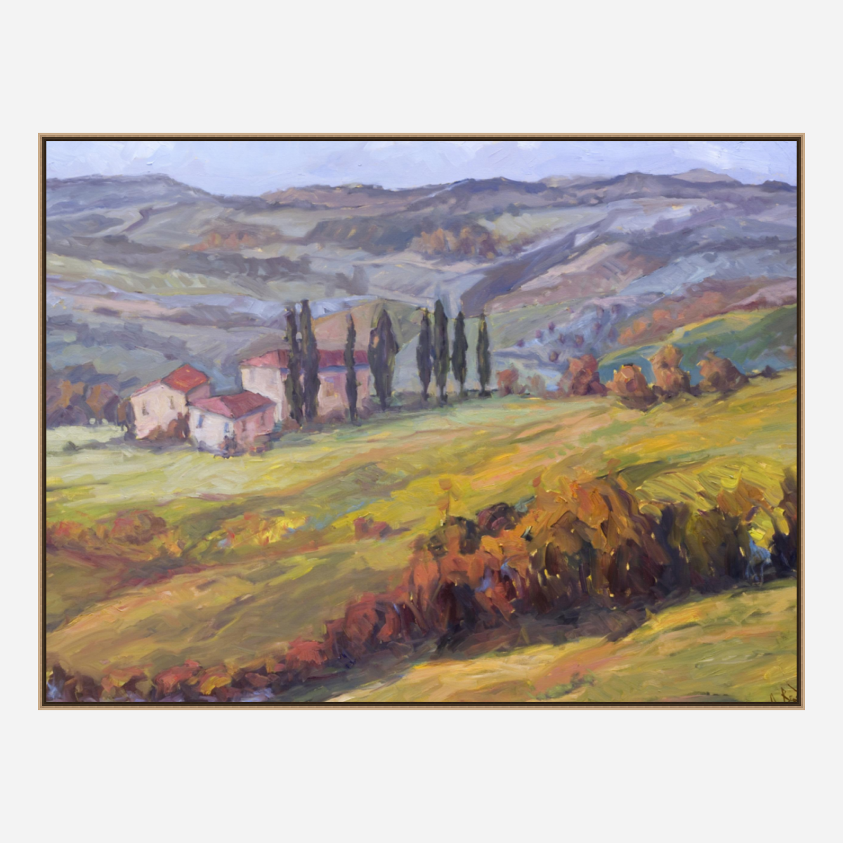 Hills of Cortona Artist Enhanced Canvas Print by John Beard Collection - product image 8 for Resin Society
