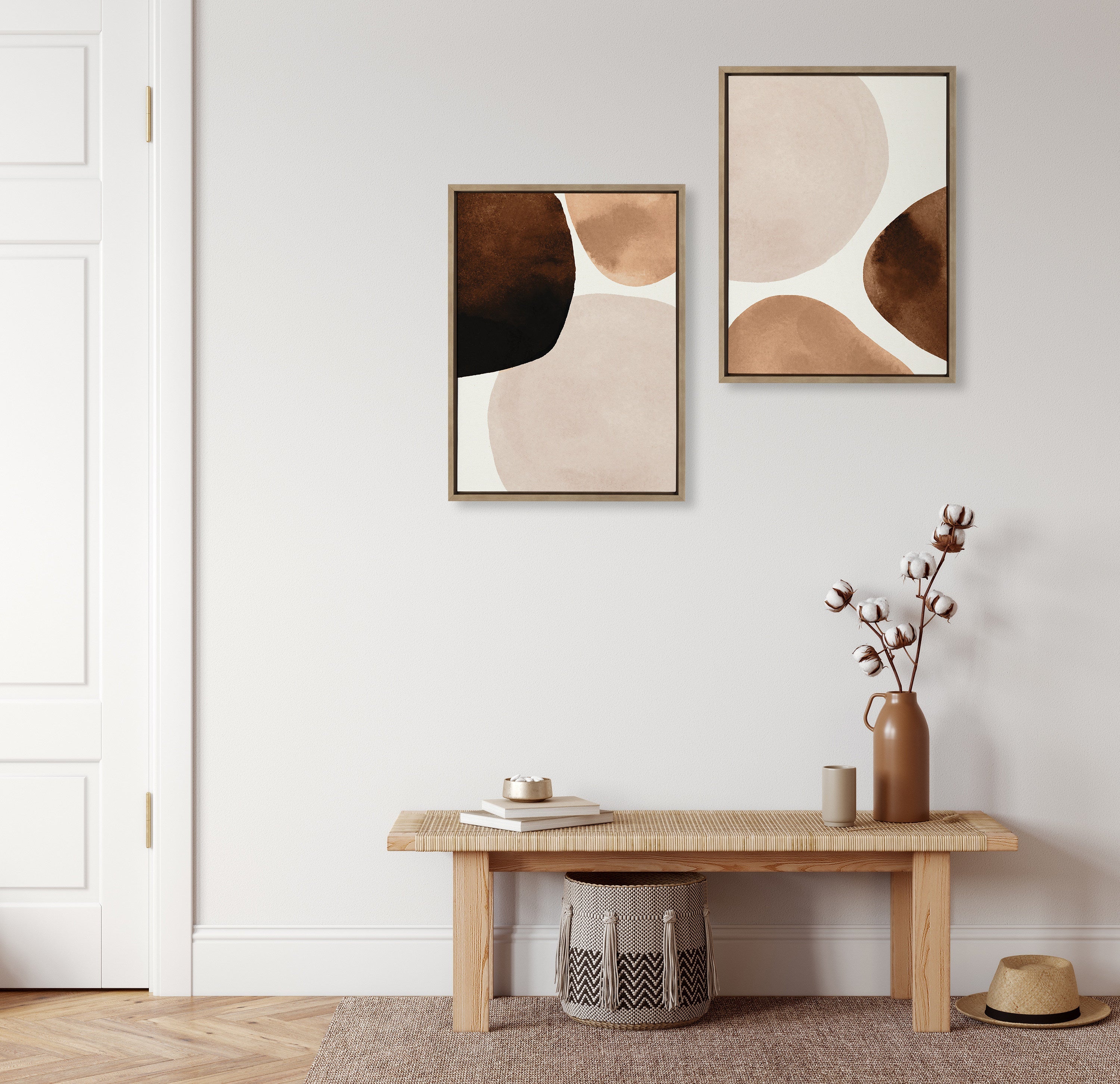 Sylvie Shapes I and II Framed Canvas Set by kateandlaurel - product image 4 for Resin Society