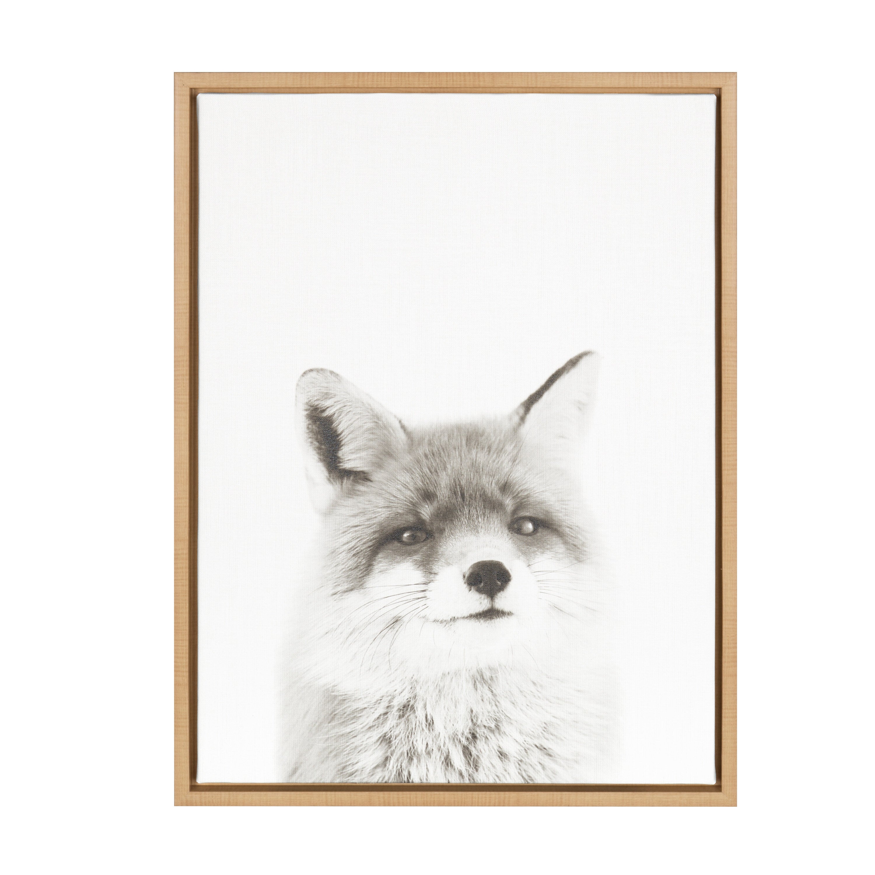 Sylvie Fox Portrait Framed Canvas by Simon Te Tai by kateandlaurel - main product image for Resin Society