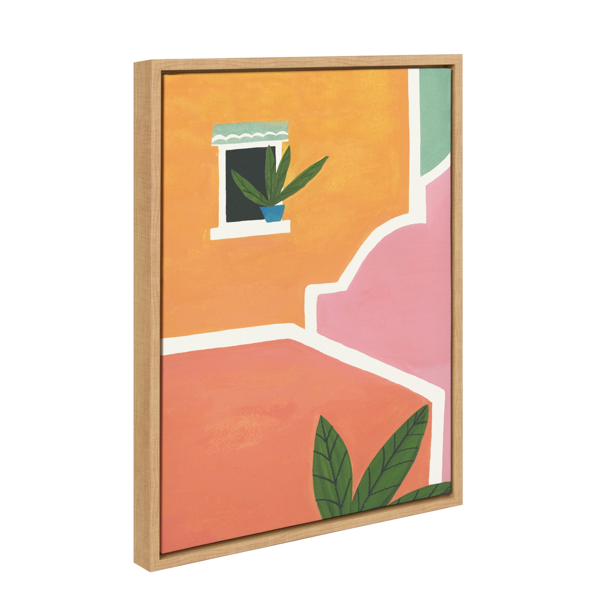 Sylvie Village Walls Framed Canvas by kateandlaurel - product image 2 for Resin Society