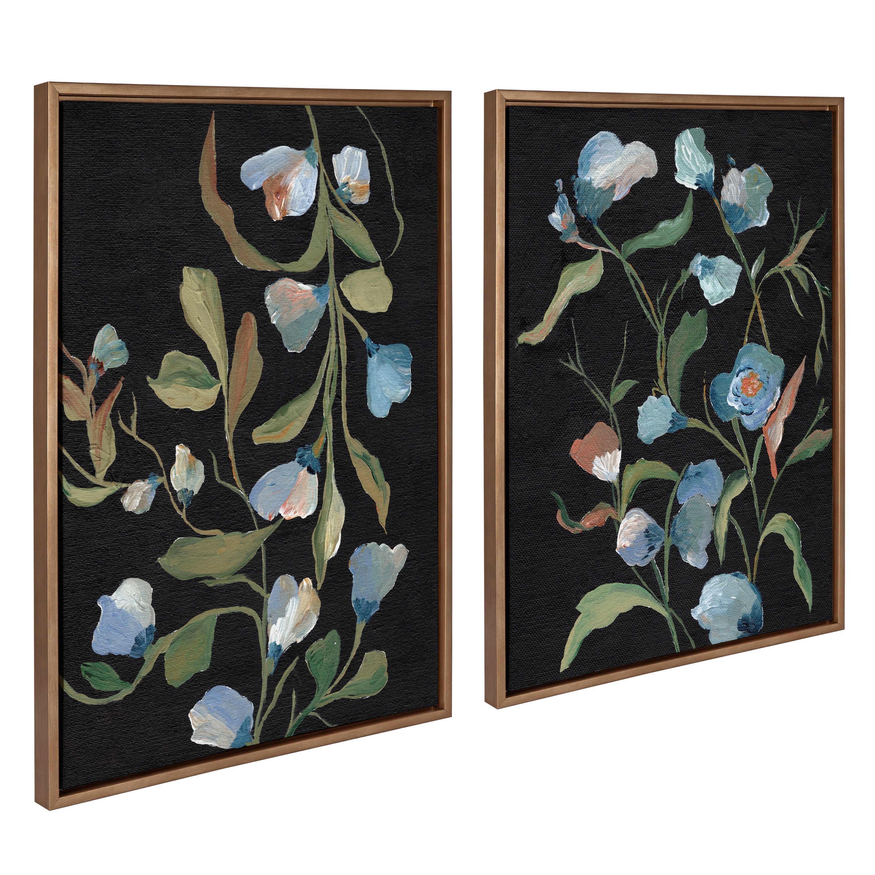 Sylvie Foliage I and Foliage III Framed Canvas Art Set by Nikita Jariwala