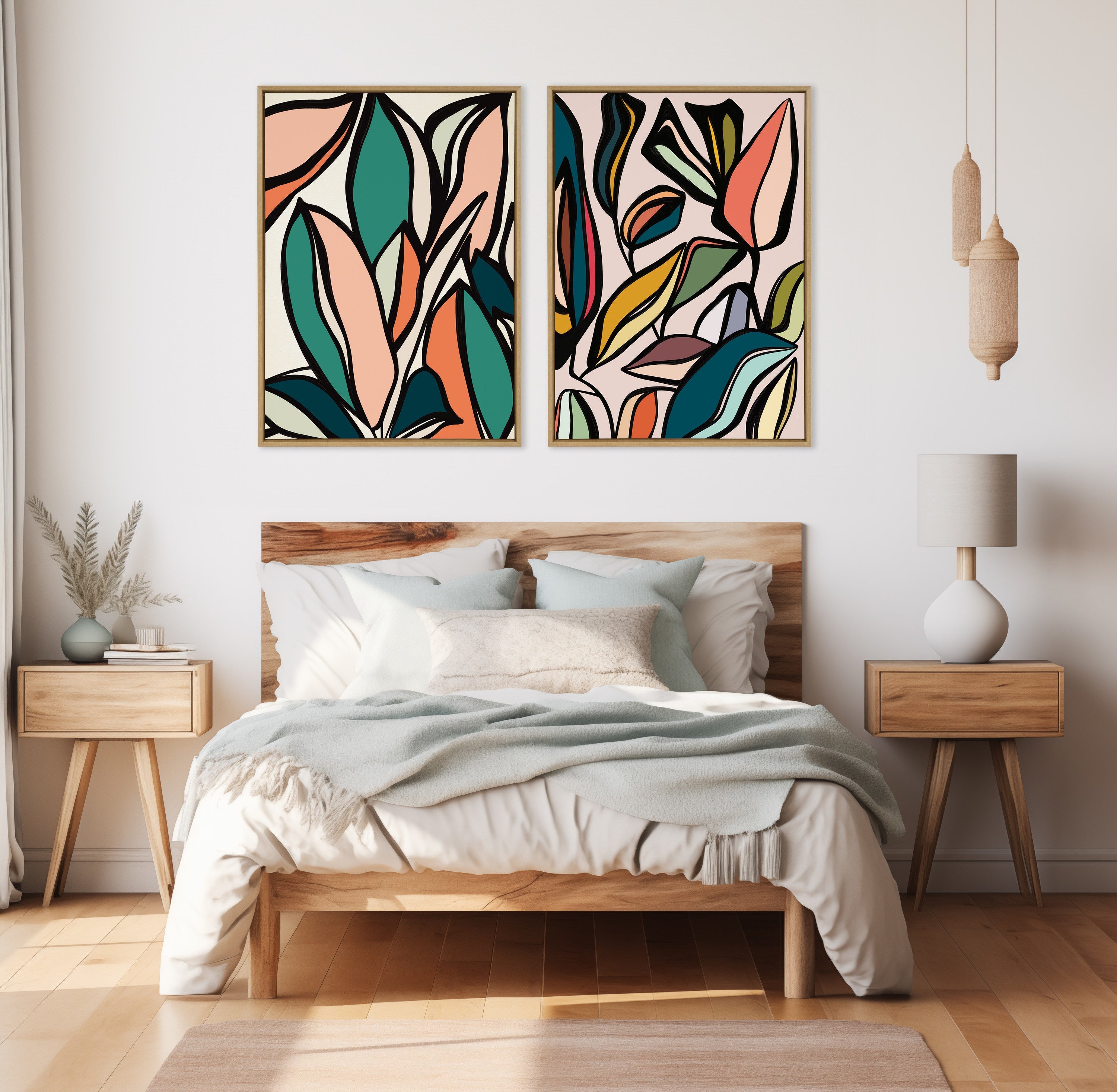 Sylvie Fanciful Ficus Framed Canvas by Alicia Bock