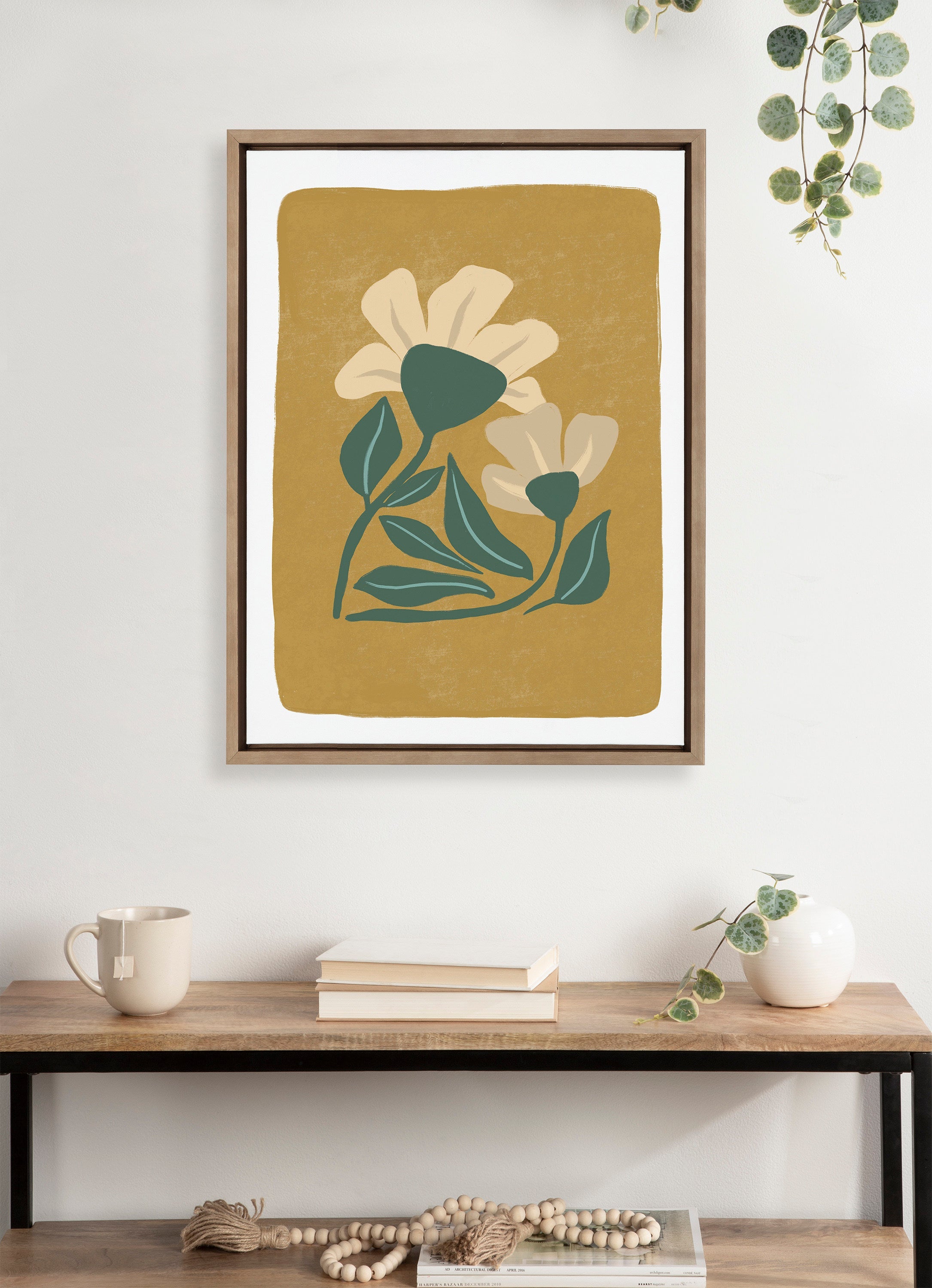 Sylvie Happy Flowers Framed Canvas by kateandlaurel - product image 10 for Resin Society