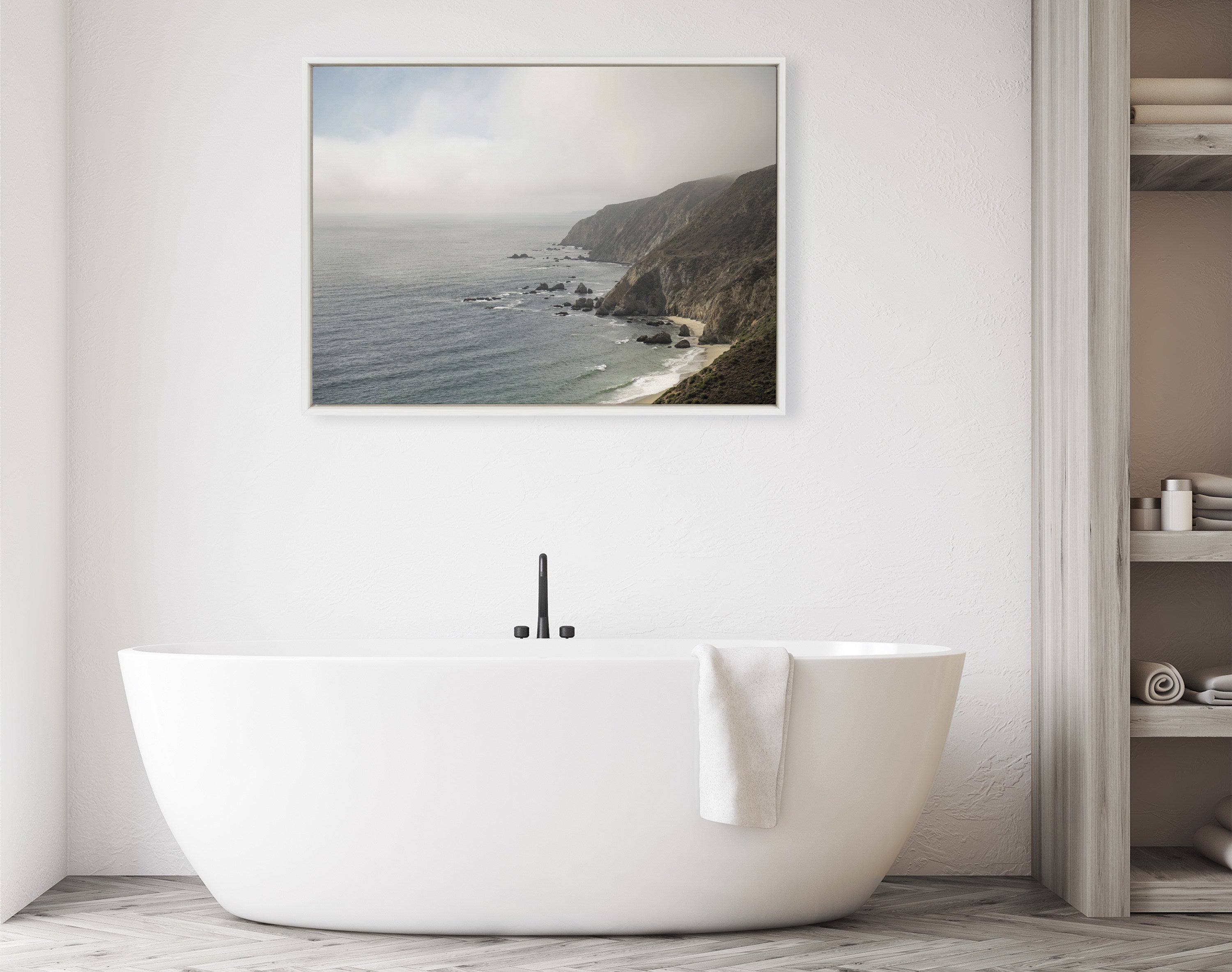 Sylvie Wild Coast No 2 Framed Canvas by kateandlaurel - product image 5 for Resin Society