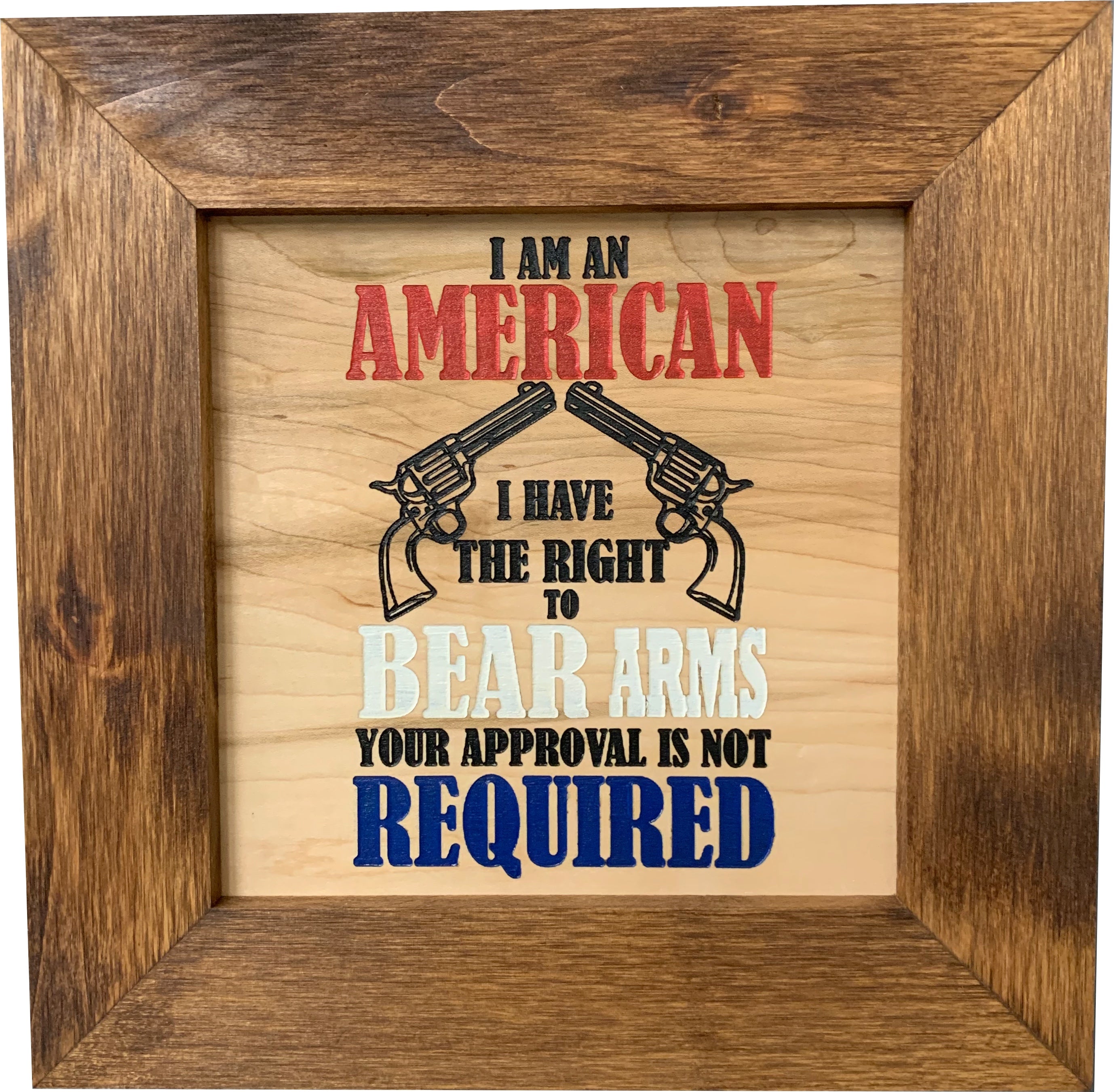 Patriotic 2nd Amendment I Have The Right To Bear Arms Hidden Gun by Bellewood Designs - product image 2 for Resin Society