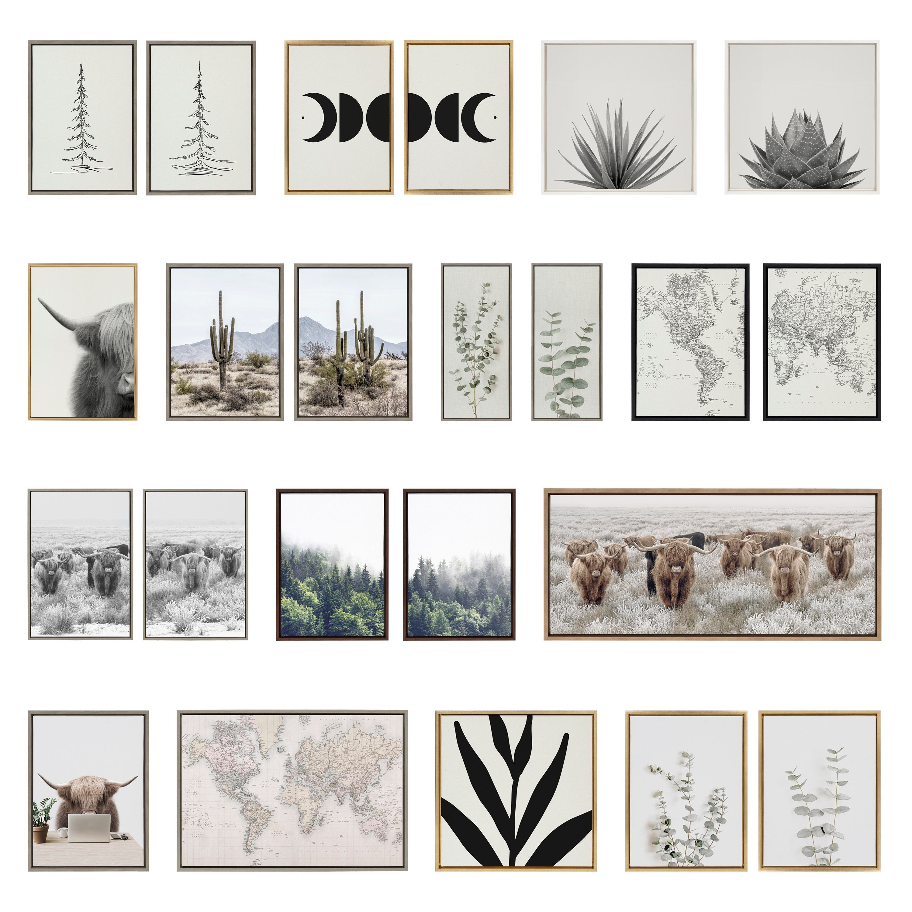 Sylvie Timeless Feminine Figural Drawing 1 Black and White Framed Canvas by The Creative Bunch Studio