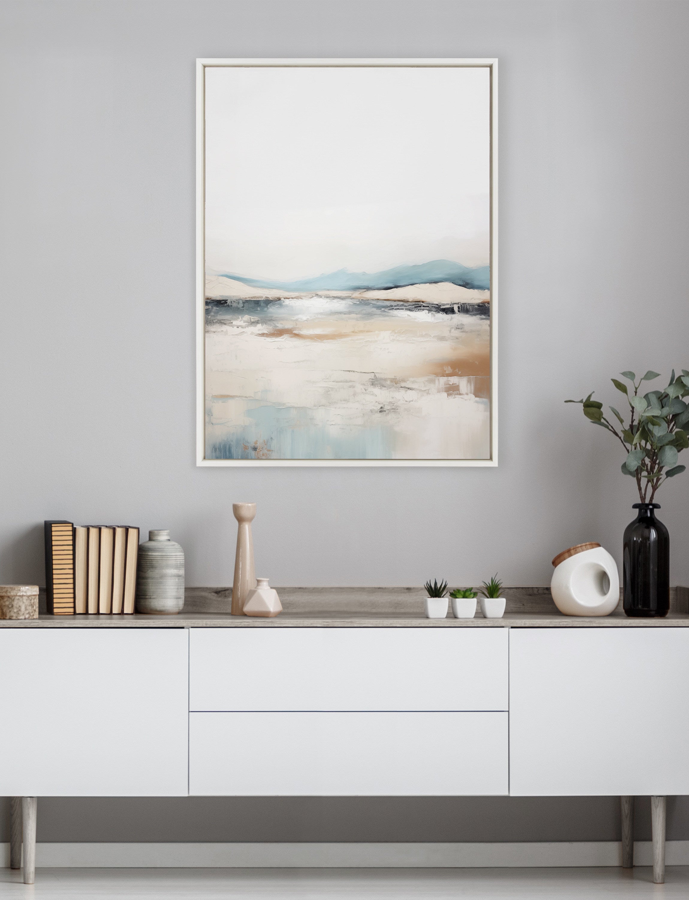 Sylvie Tranquil Landscape IV Framed Canvas by Amy Lighthall