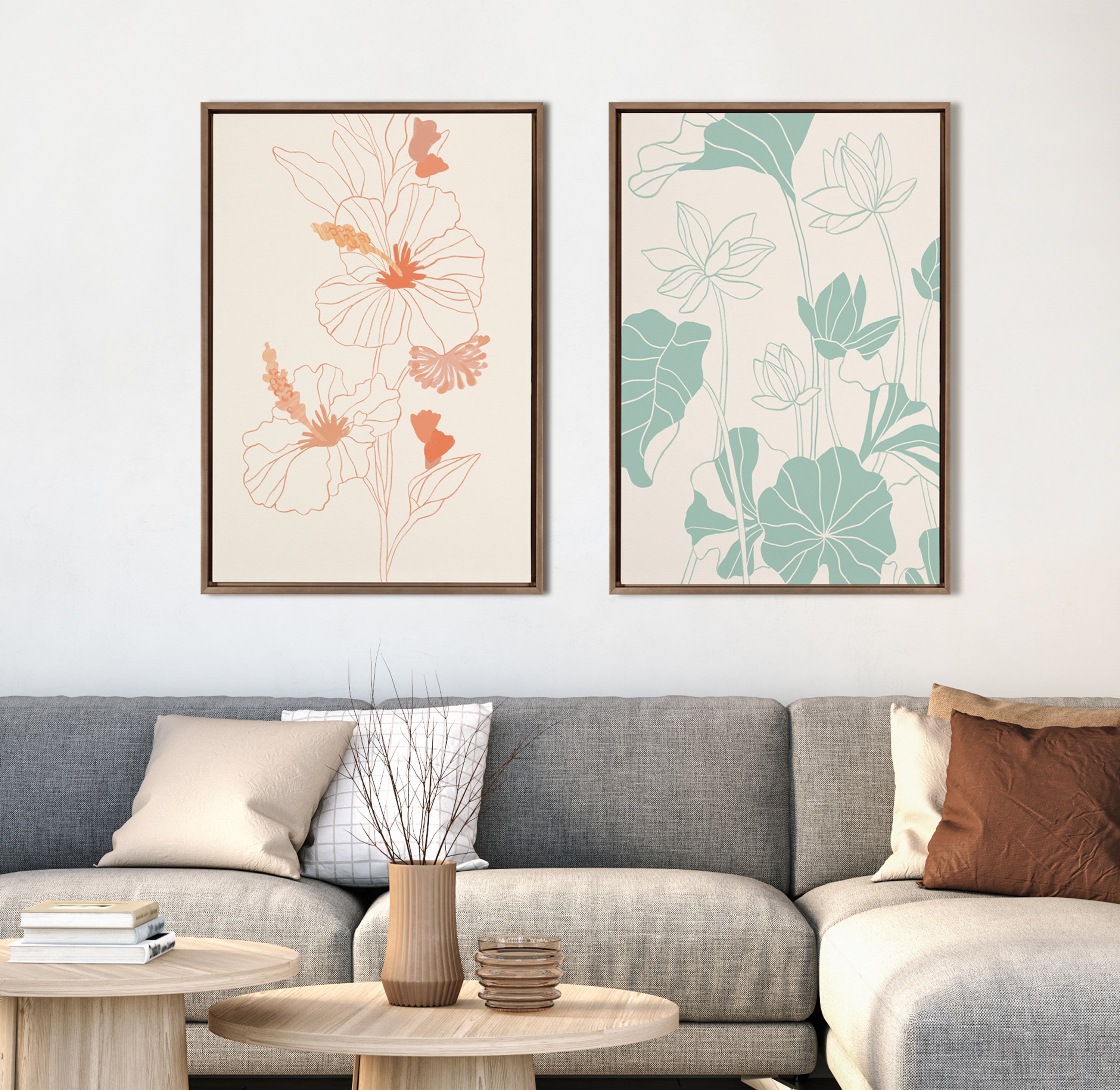 Sylvie Hilo Framed Canvas by kateandlaurel - product image 4 for Resin Society