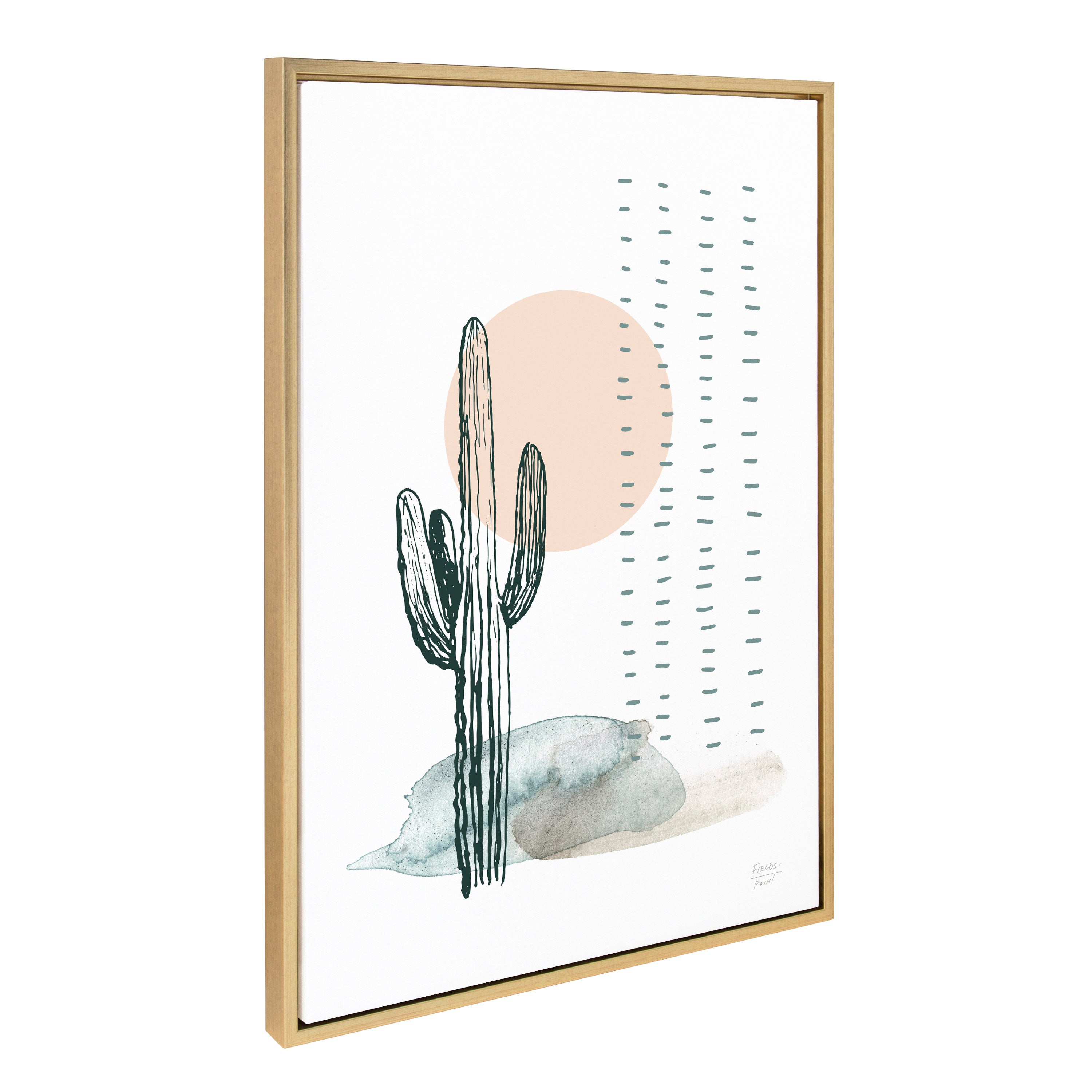 Sylvie Desert Cactus Framed Canvas by kateandlaurel - product image 2 for Resin Society