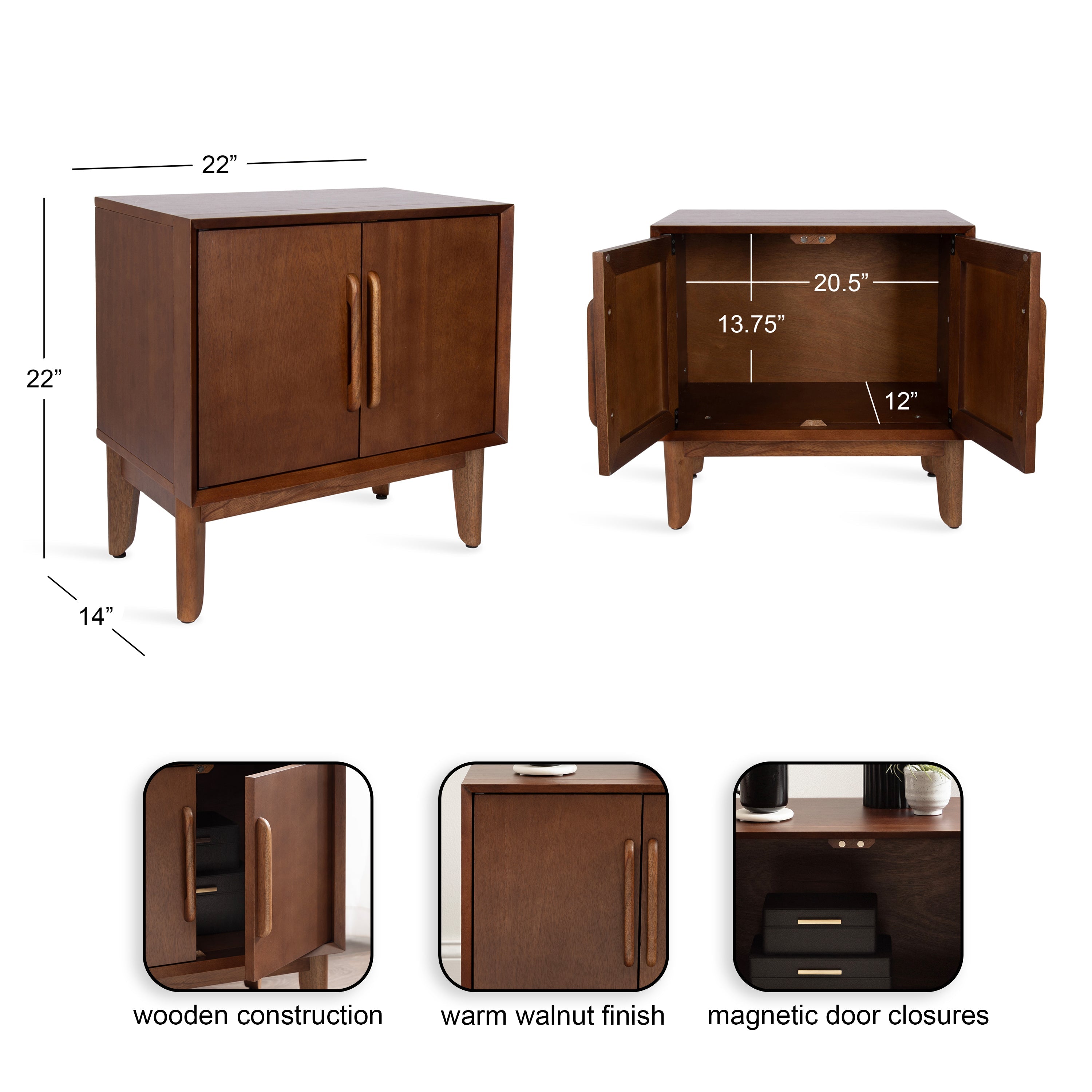 McCutcheon Side Table with Storage