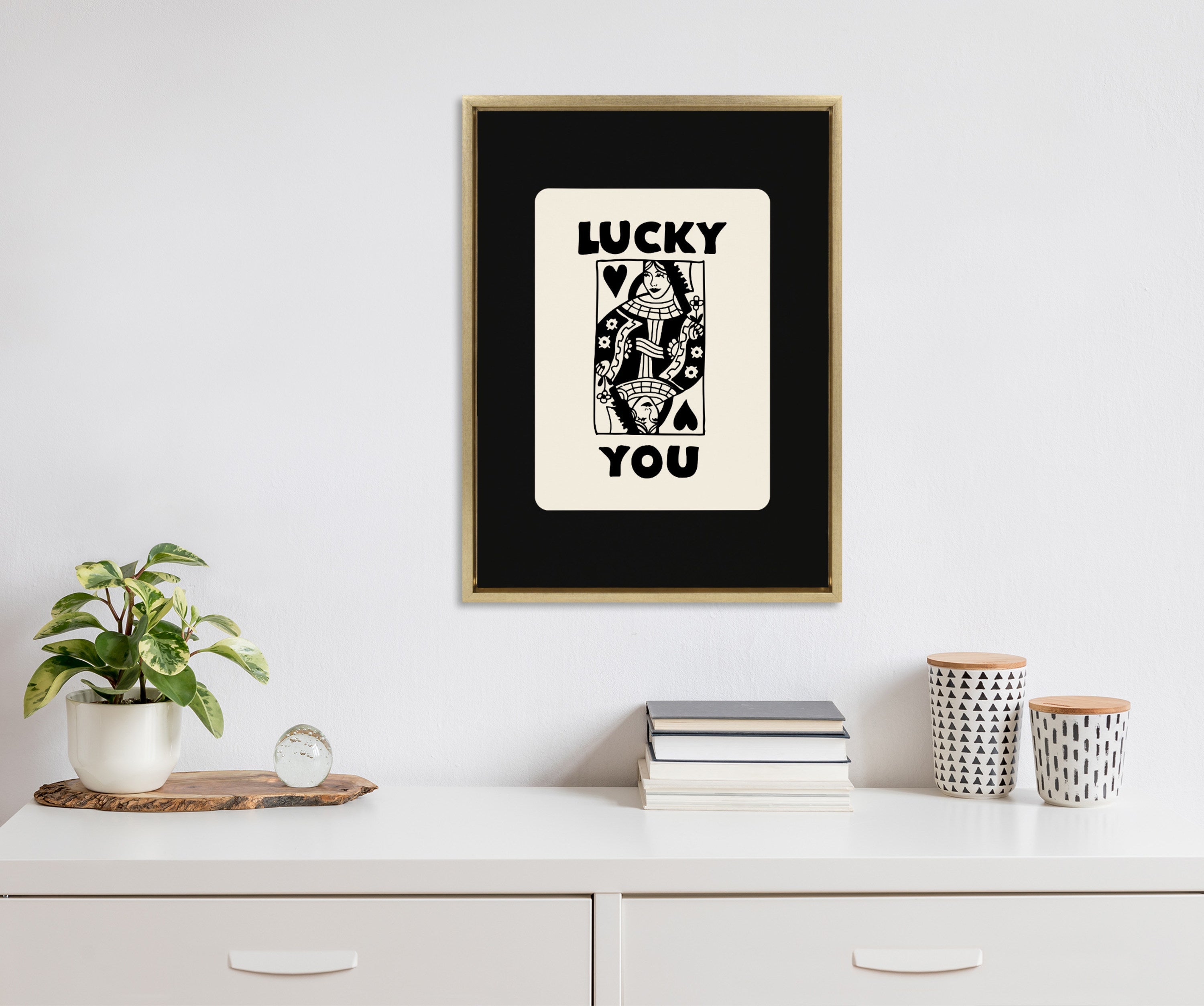 Sylvie Lucky You Framed Canvas by Honey Island Studio