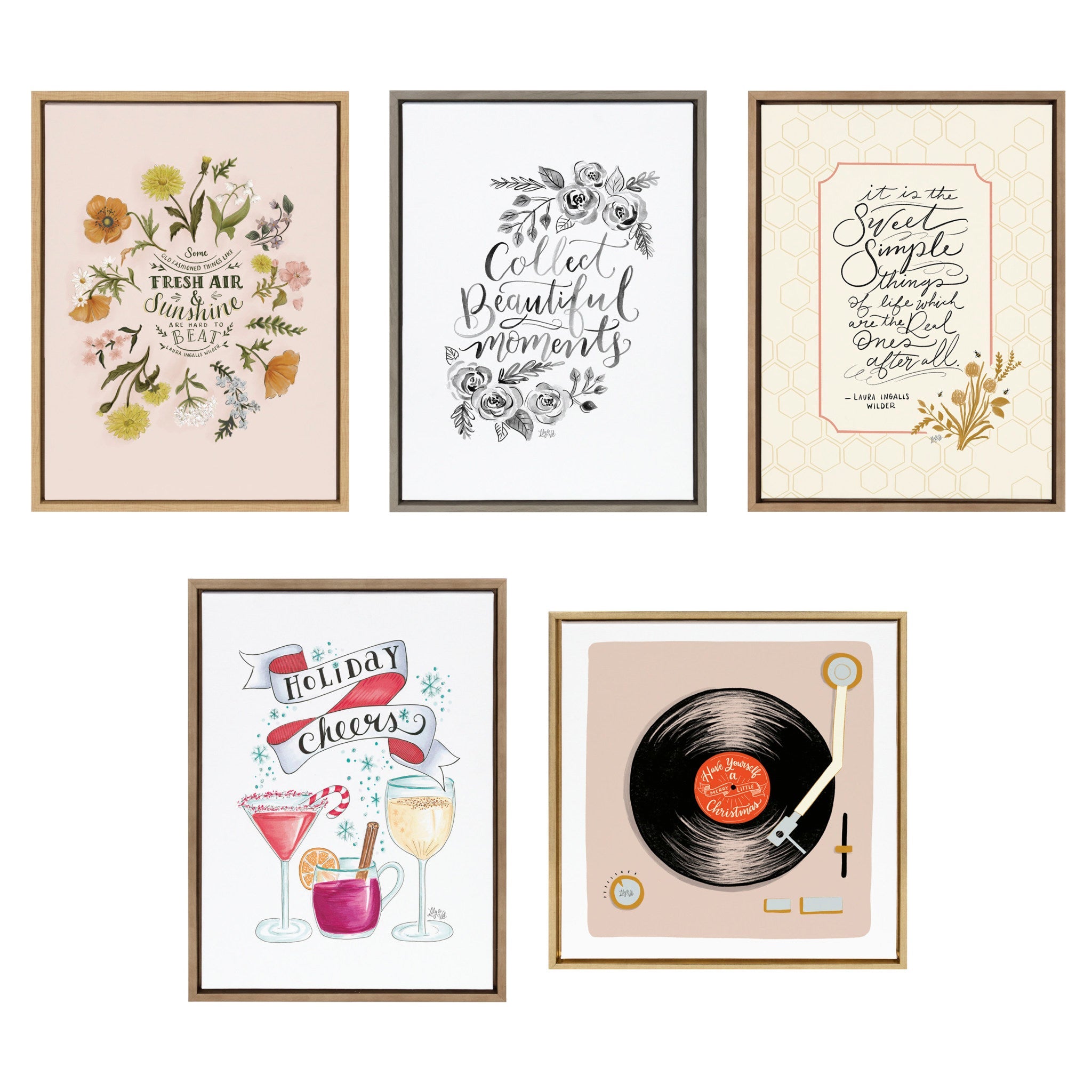 Sylvie The Christmas Door Framed Canvas by Valerie McKeehan of Lily and Val
