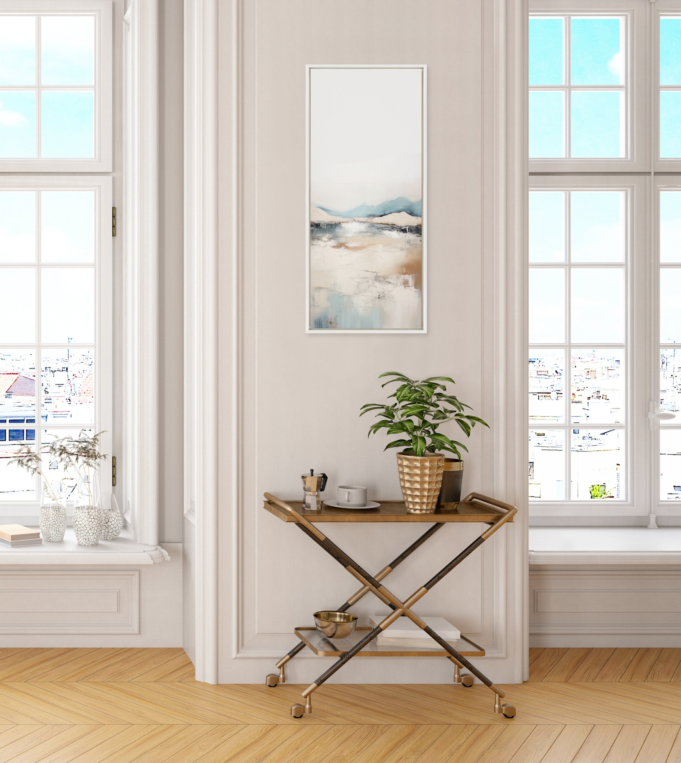 Sylvie Tranquil Landscape IV Framed Canvas by Amy Lighthall