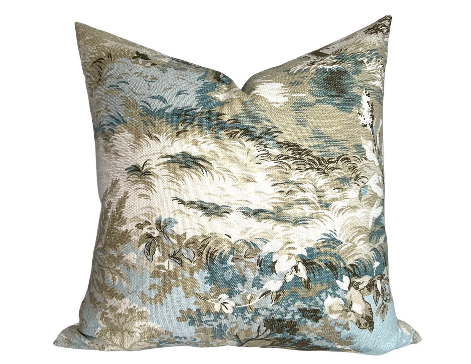 Lincoln Toile Pillow Cover in Light Blue, Thibaut Pillows