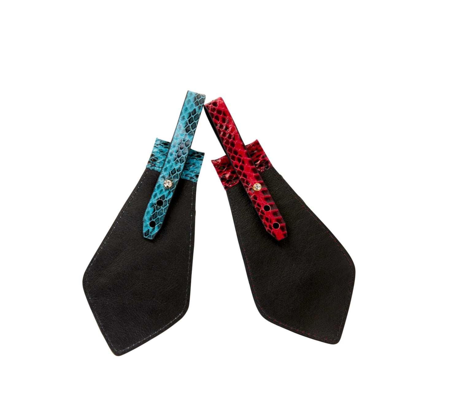 Turquoise & Black Viper Snake and Red & Black Tie