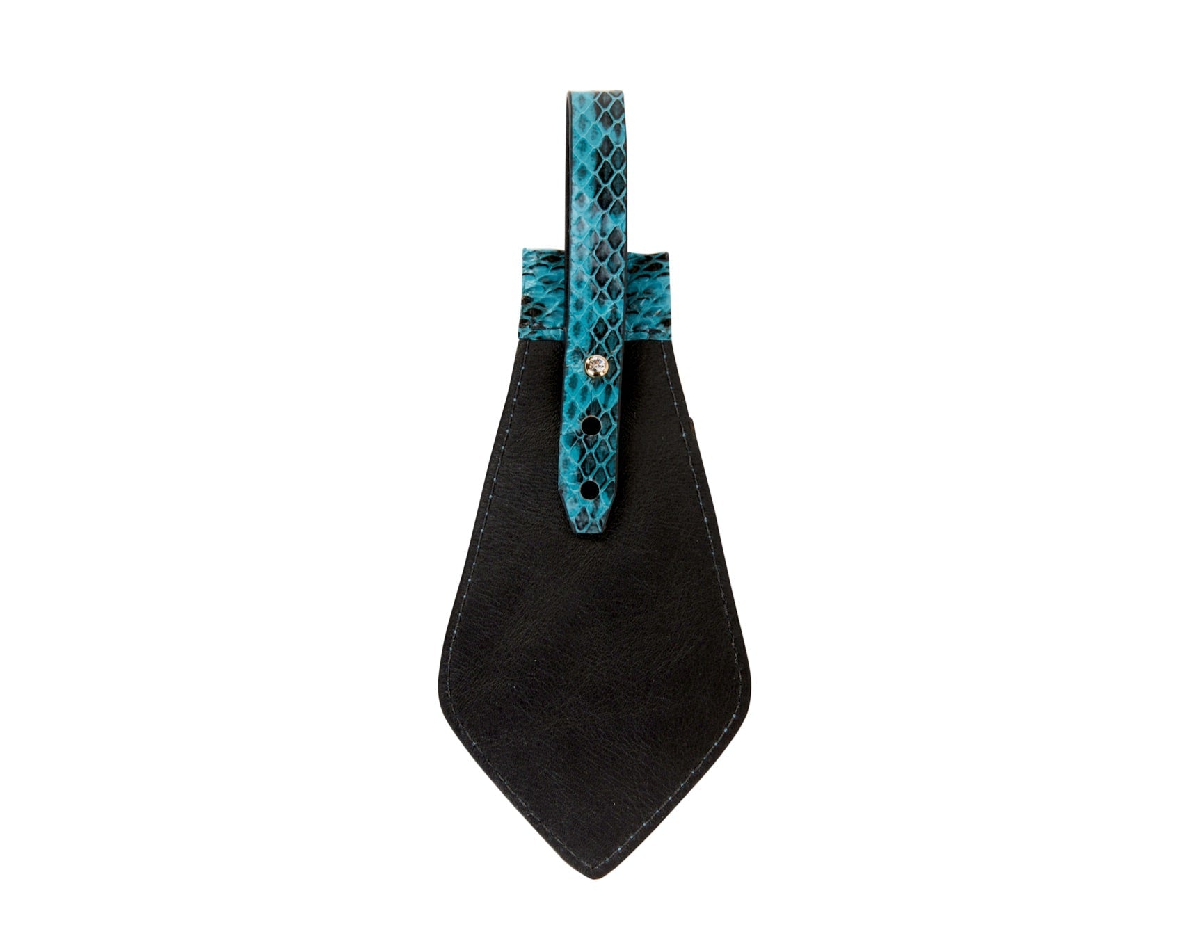 Turquoise & Black Viper Snake Tie