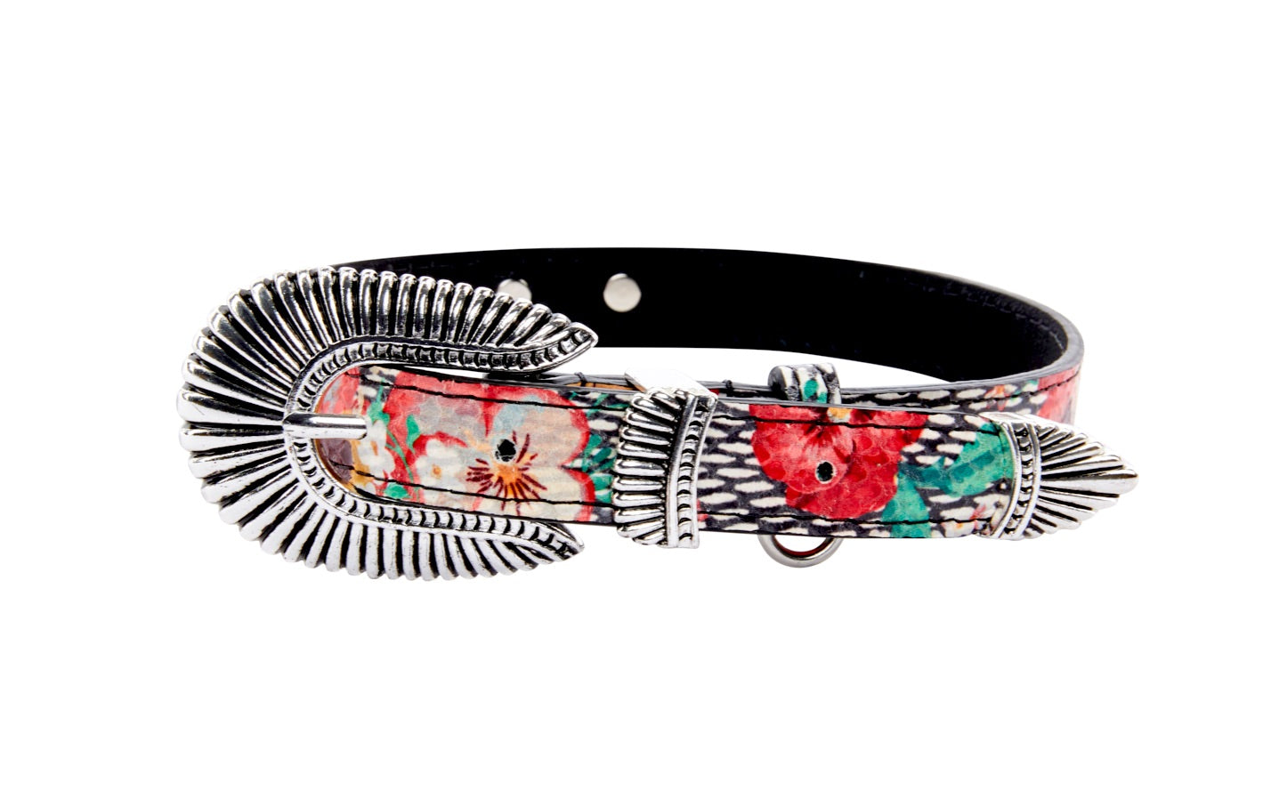 Pansy and Snake Print Embossed Italian Leather With Ornate Italian by Allysa Payne Beverly Hills - main product image for Resin Society