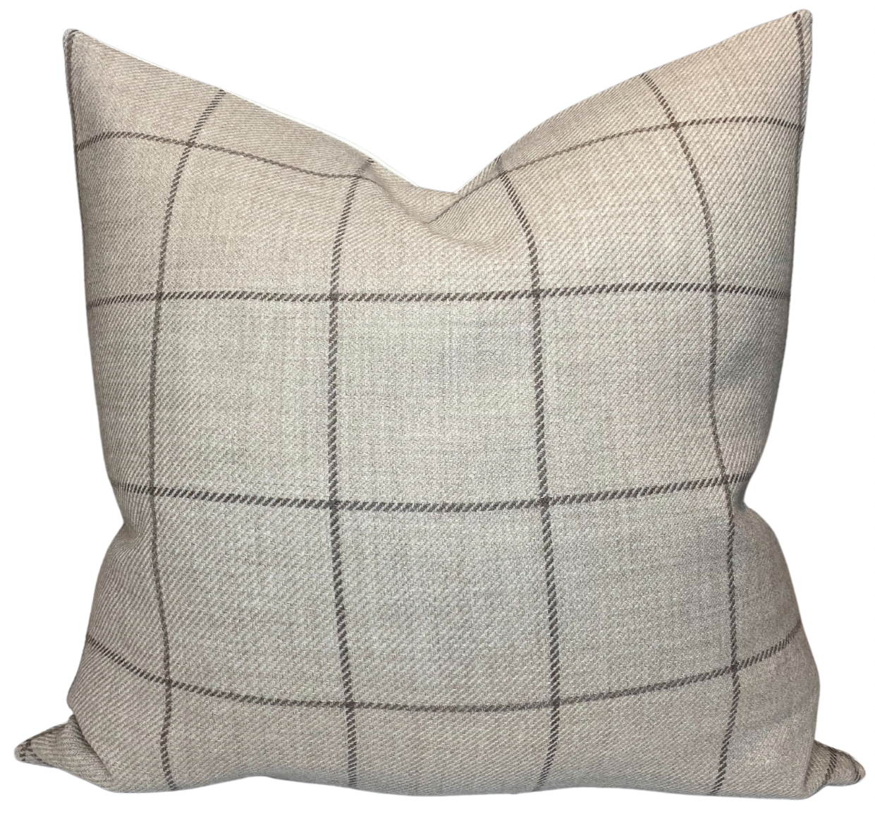 Bancroft Wool Pillow Cover in Malt Brown front view showing textured wool fabric