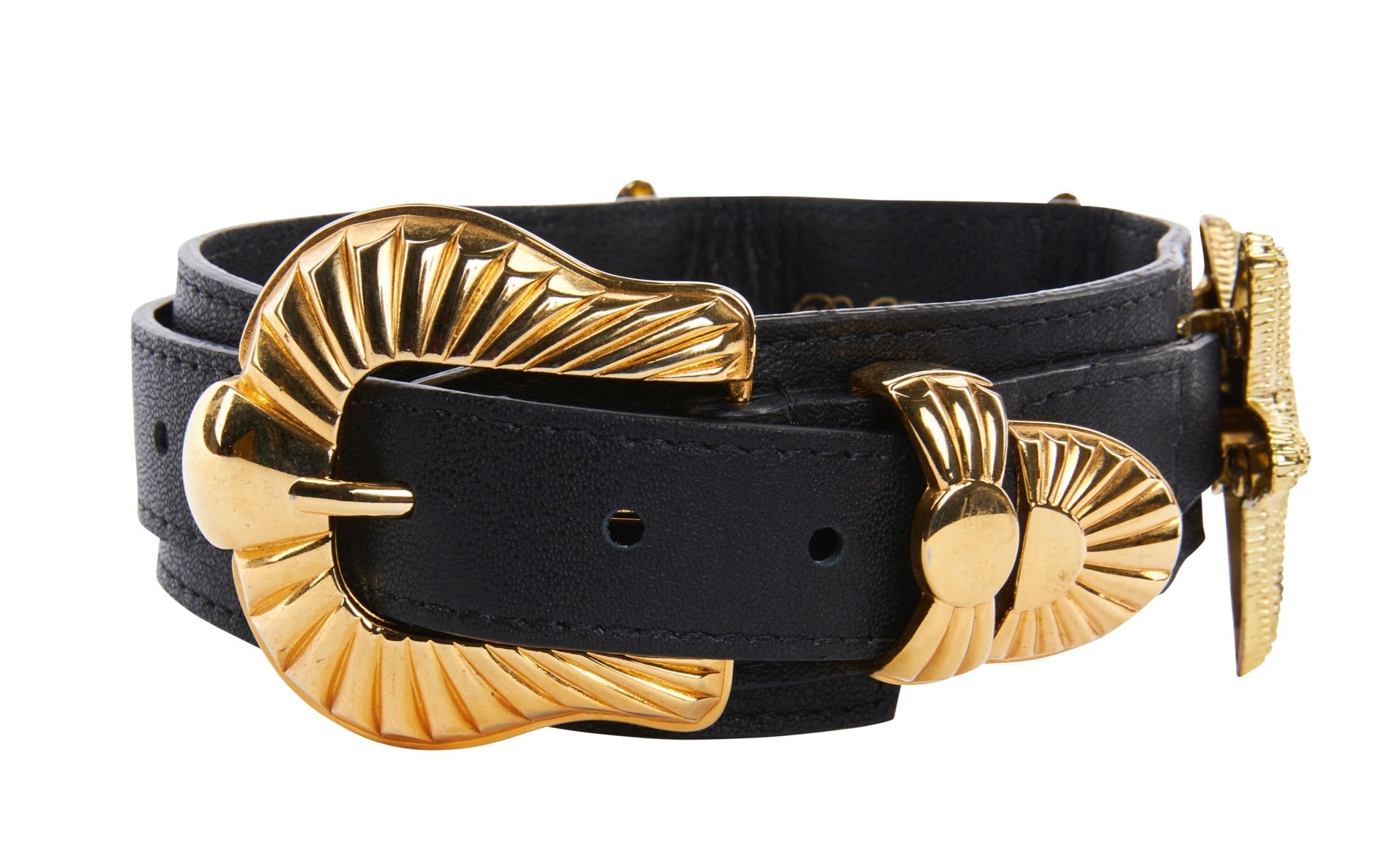 Black Italian Leather Starfish Collar by Allysa Payne Beverly Hills - product image 2 for Resin Society