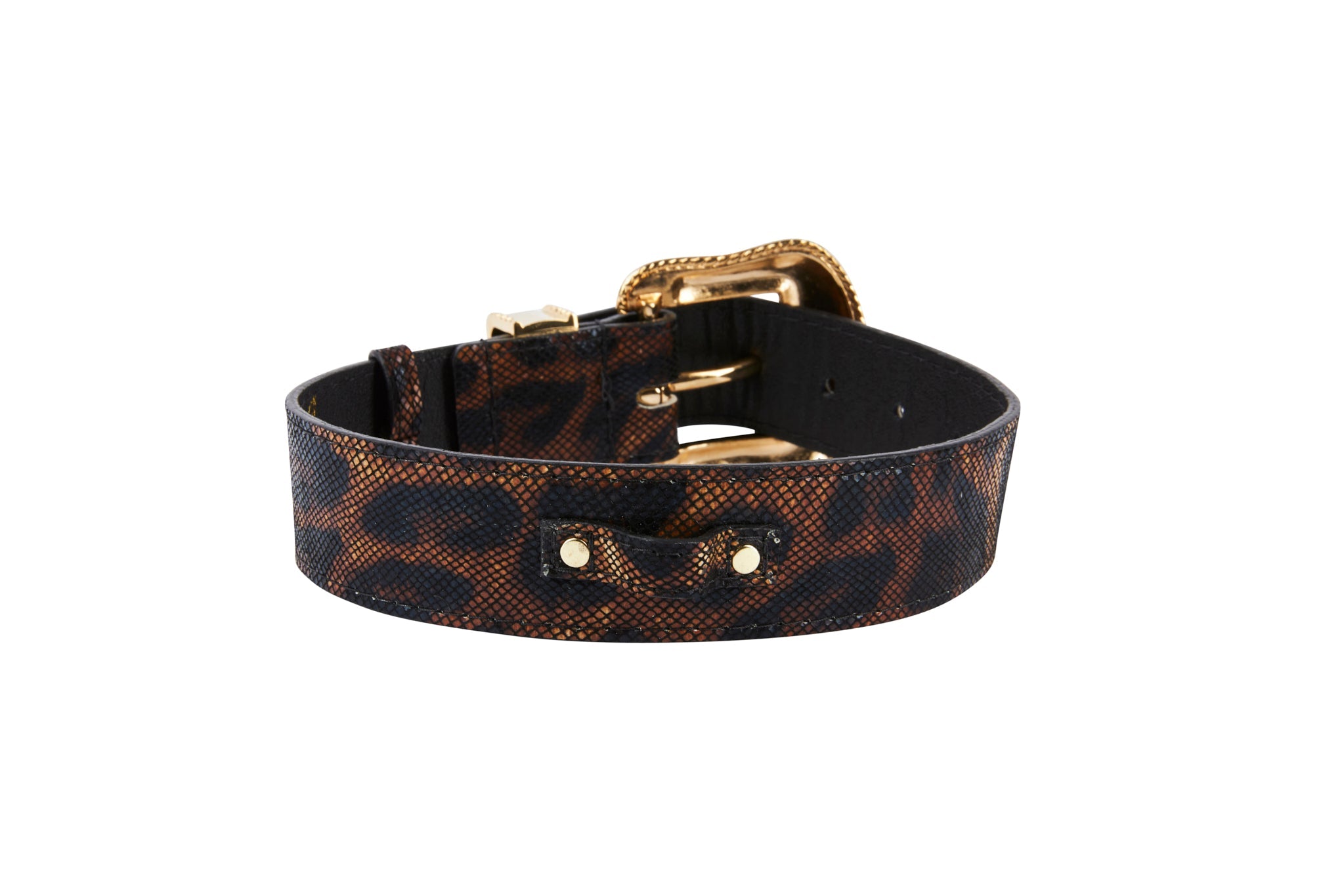 Abstract Leopard Italian Leather With Swarovski Crystal Hardware by Allysa Payne Beverly Hills - product image 2 for Resin Society