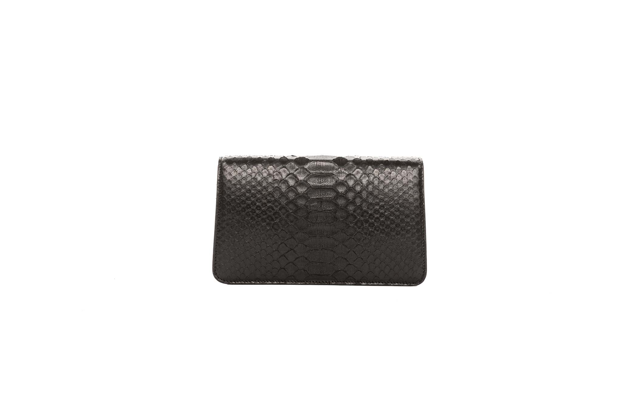 Black Python Clutch With Custom Swarovski Crystal by Allysa Payne Beverly Hills - product image 9 for Resin Society